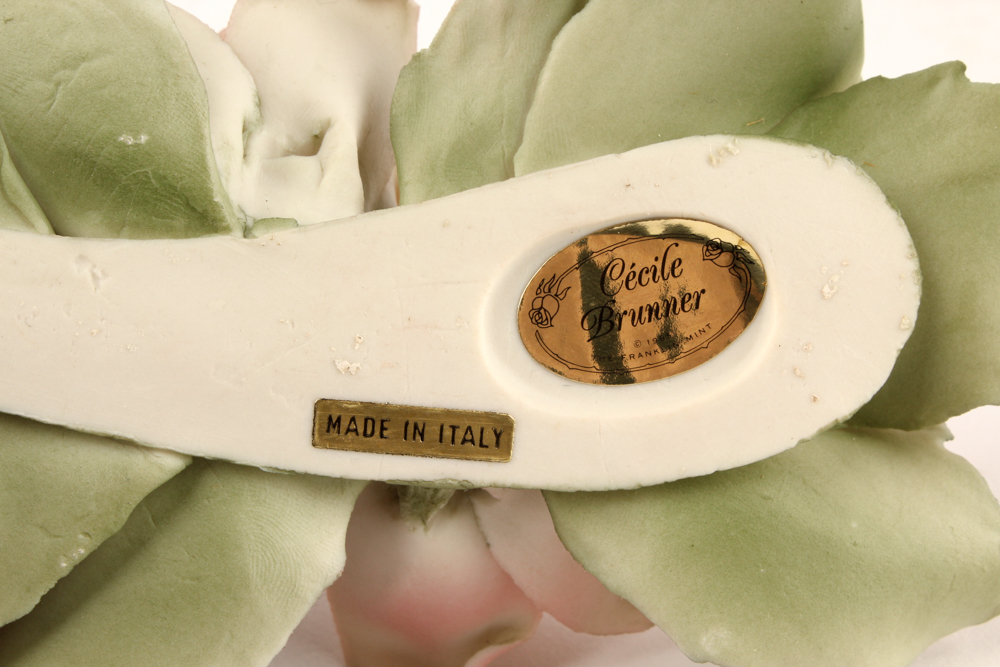 Bisque Figural Candelabra and Capodimonte Floral Decor