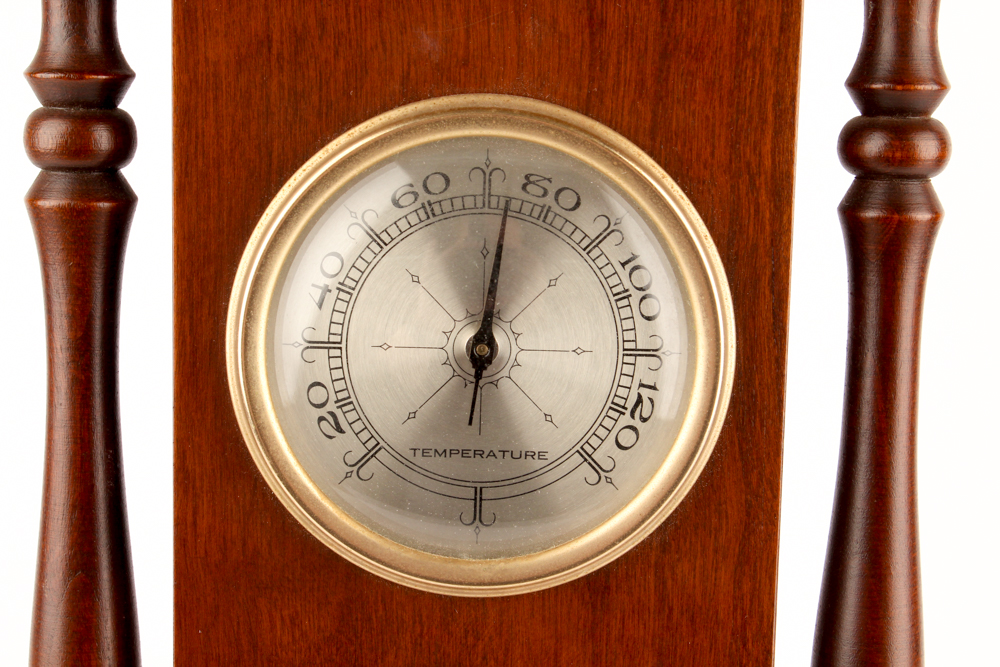Vintage Wood Framed Wall Barometer