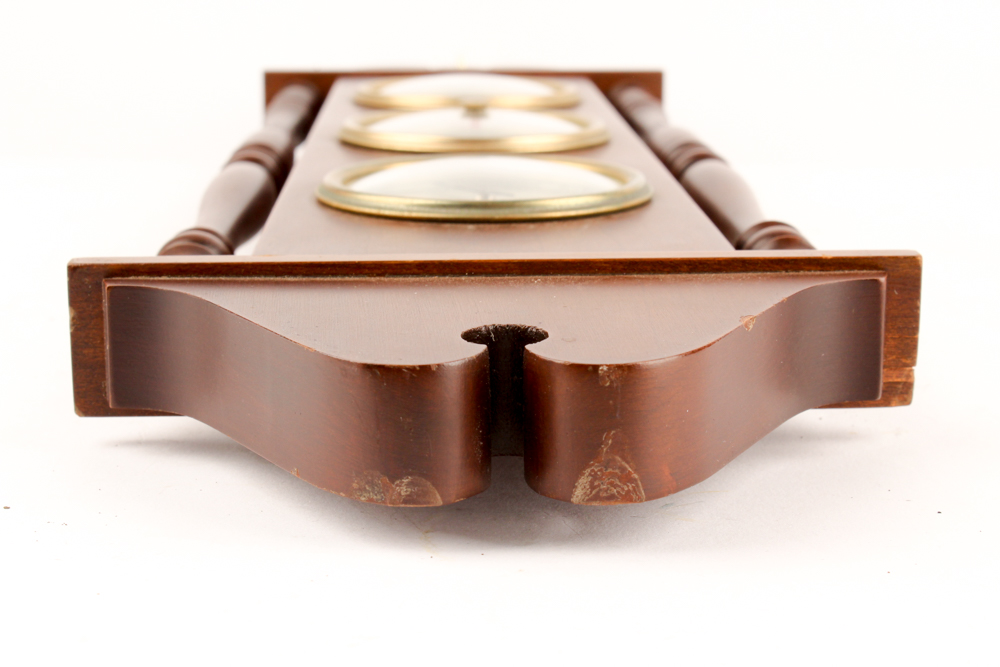 Vintage Wood Framed Wall Barometer