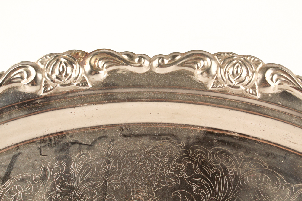 Antique Reed & Barton Silver Plate Coffee Pot with Pairpoint Creamer and Sugar