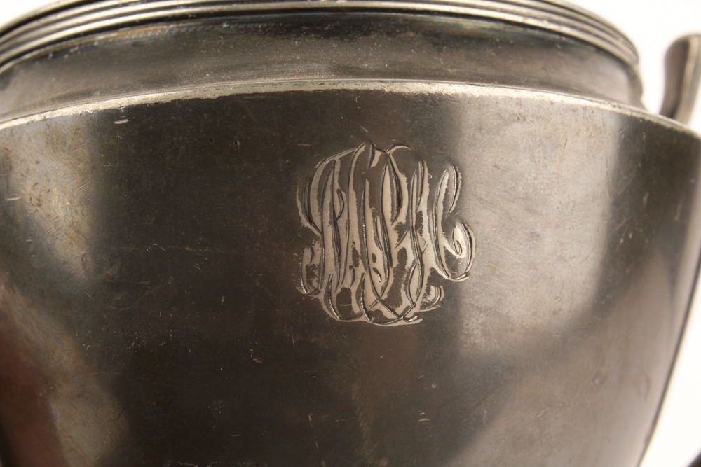 Antique Reed & Barton Silver Plate Coffee Pot with Pairpoint Creamer and Sugar