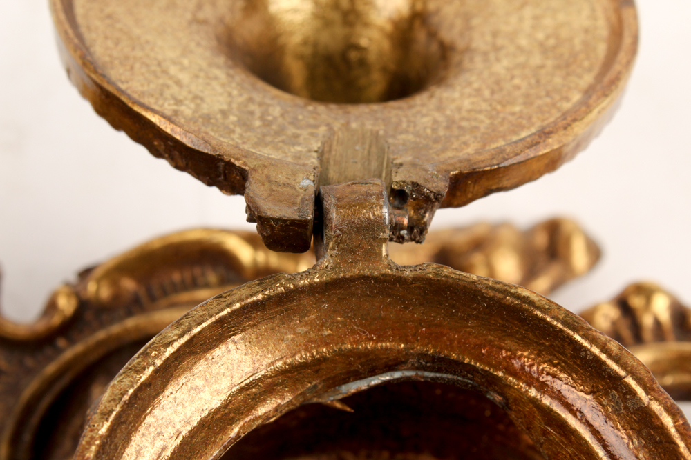 Antique Gilded Inkwell Set