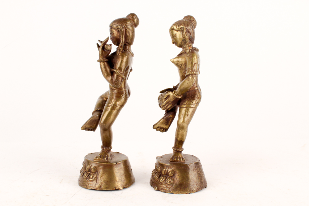 Vintage Hindu Dancing Deity Figurines