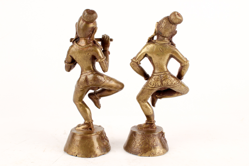 Vintage Hindu Dancing Deity Figurines
