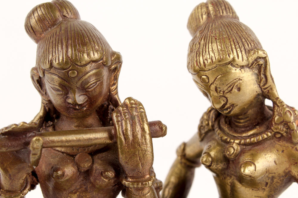 Vintage Hindu Dancing Deity Figurines
