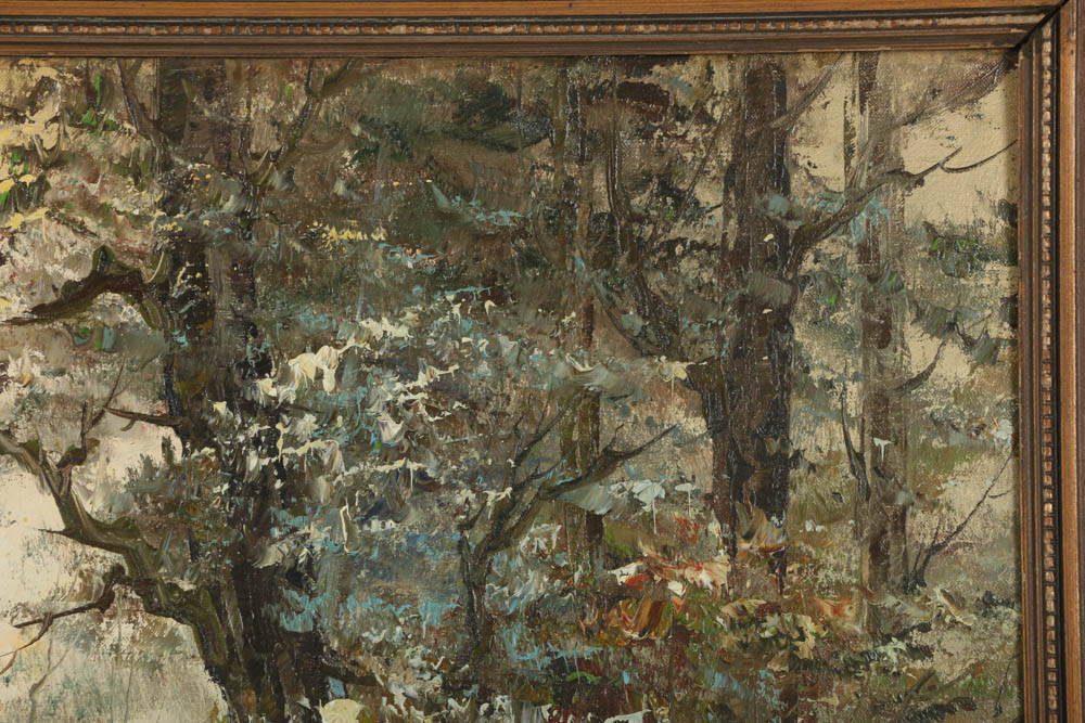 Samuel Roöst Oil Painting on Canvas of a Winter Landscape