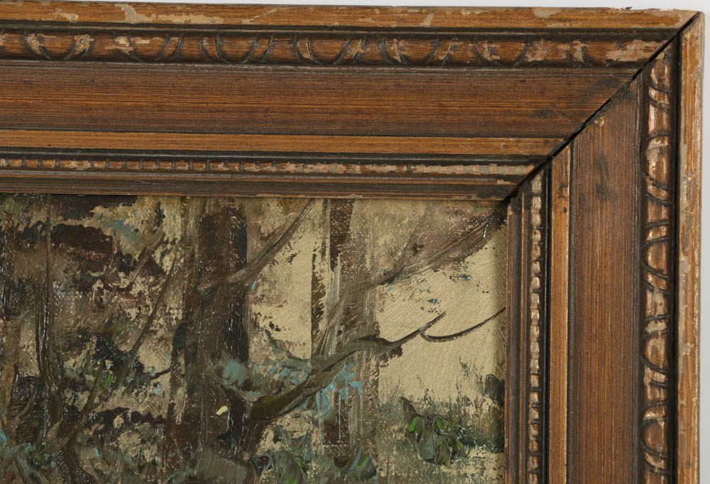 Samuel Roöst Oil Painting on Canvas of a Winter Landscape