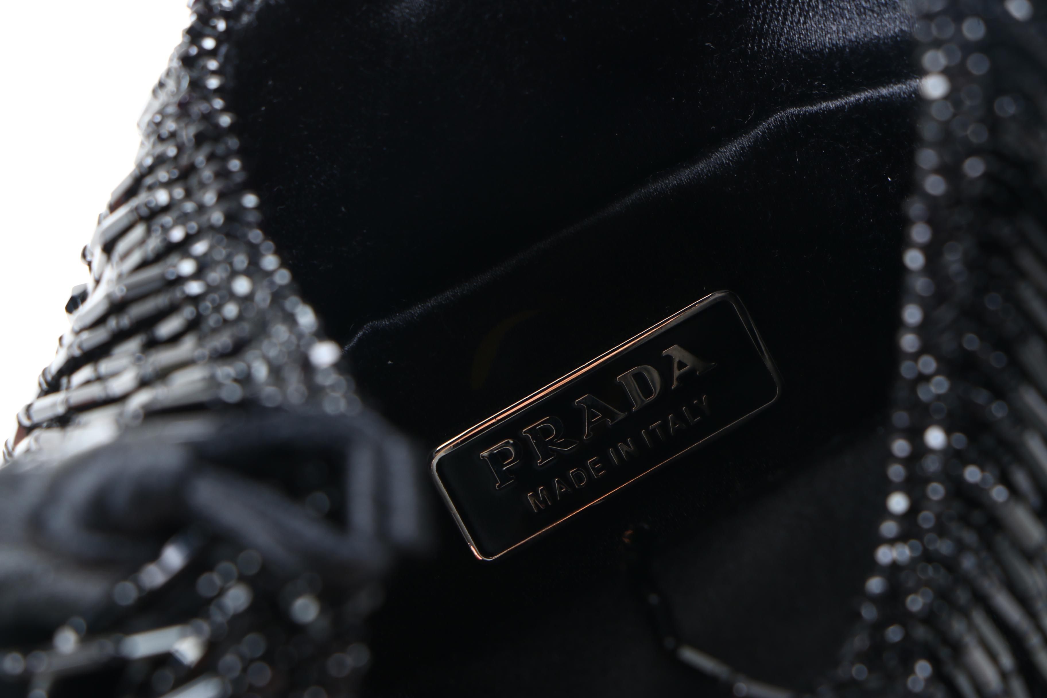 Prada Satin and Beaded Fringe Evening Bag