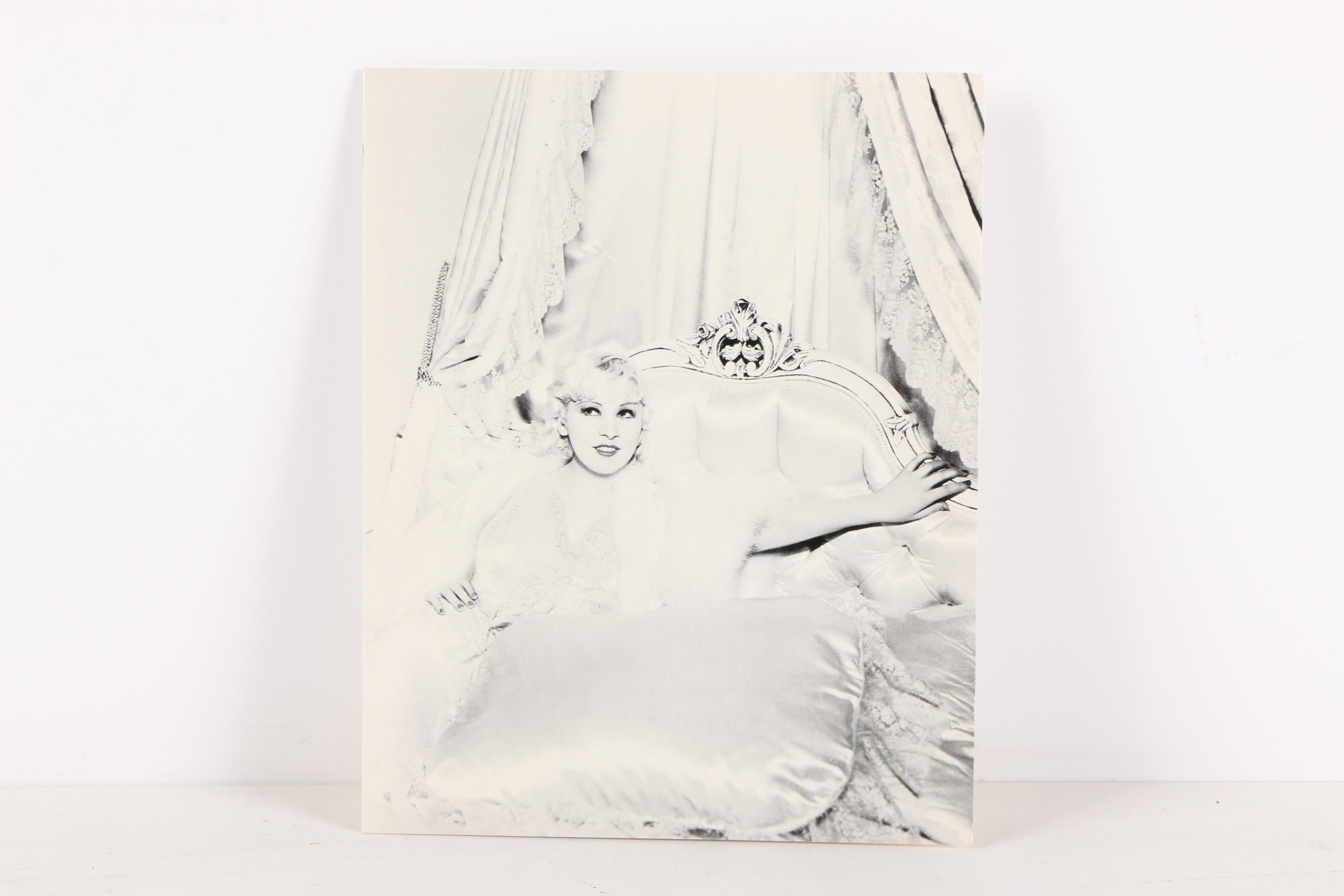 Vintage Offset Lithograph Silent Film Production Stills Including Mae West