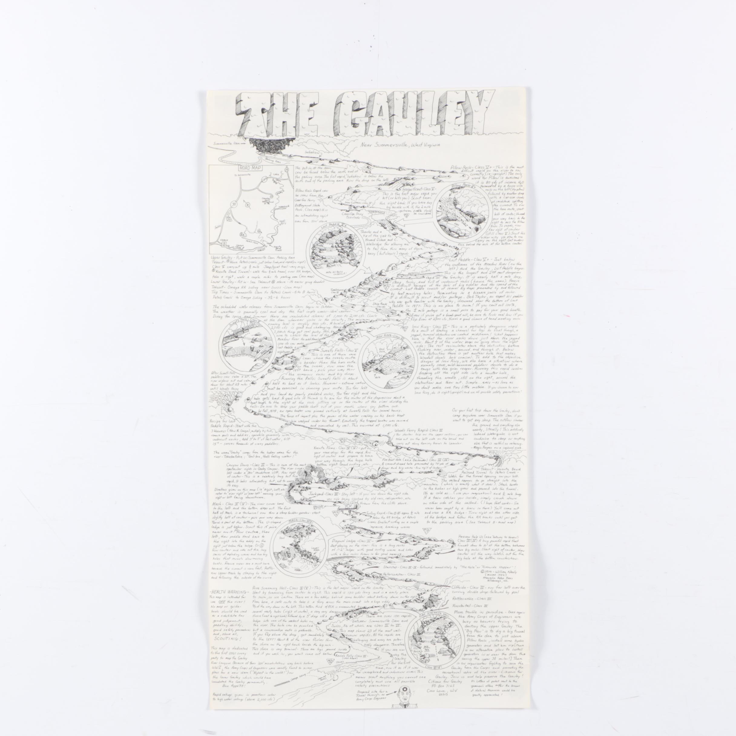 Lithograph on Paper After William Nealy's "The Gauley"