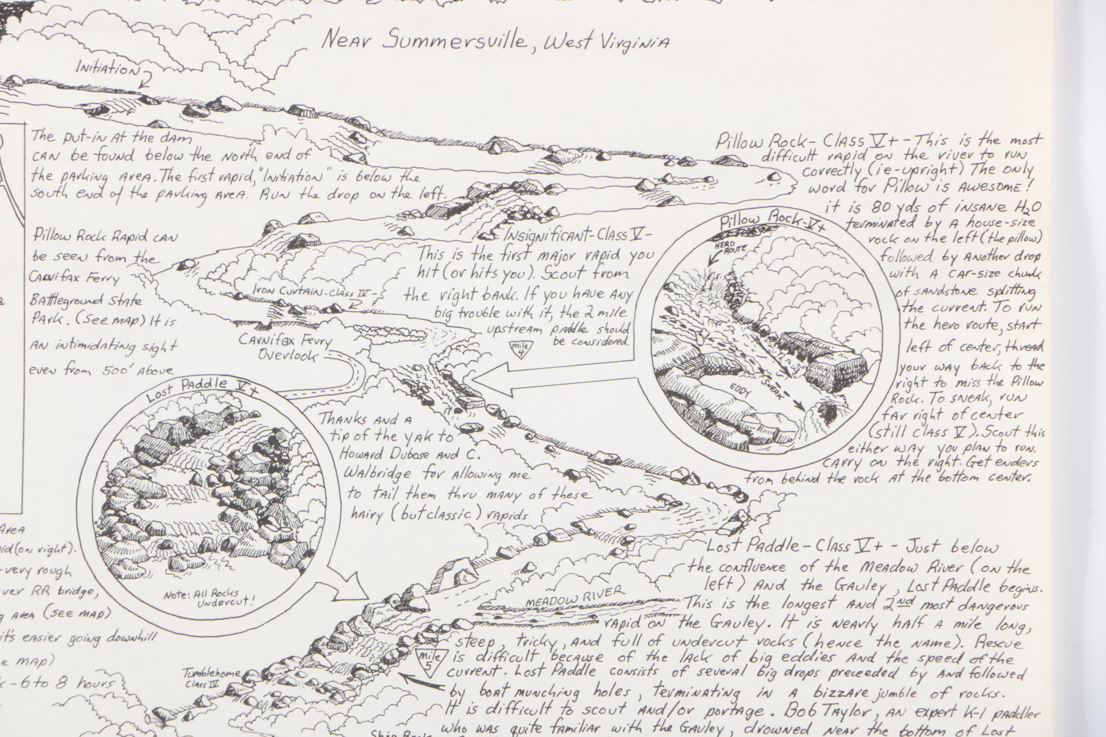 Lithograph on Paper After William Nealy's "The Gauley"