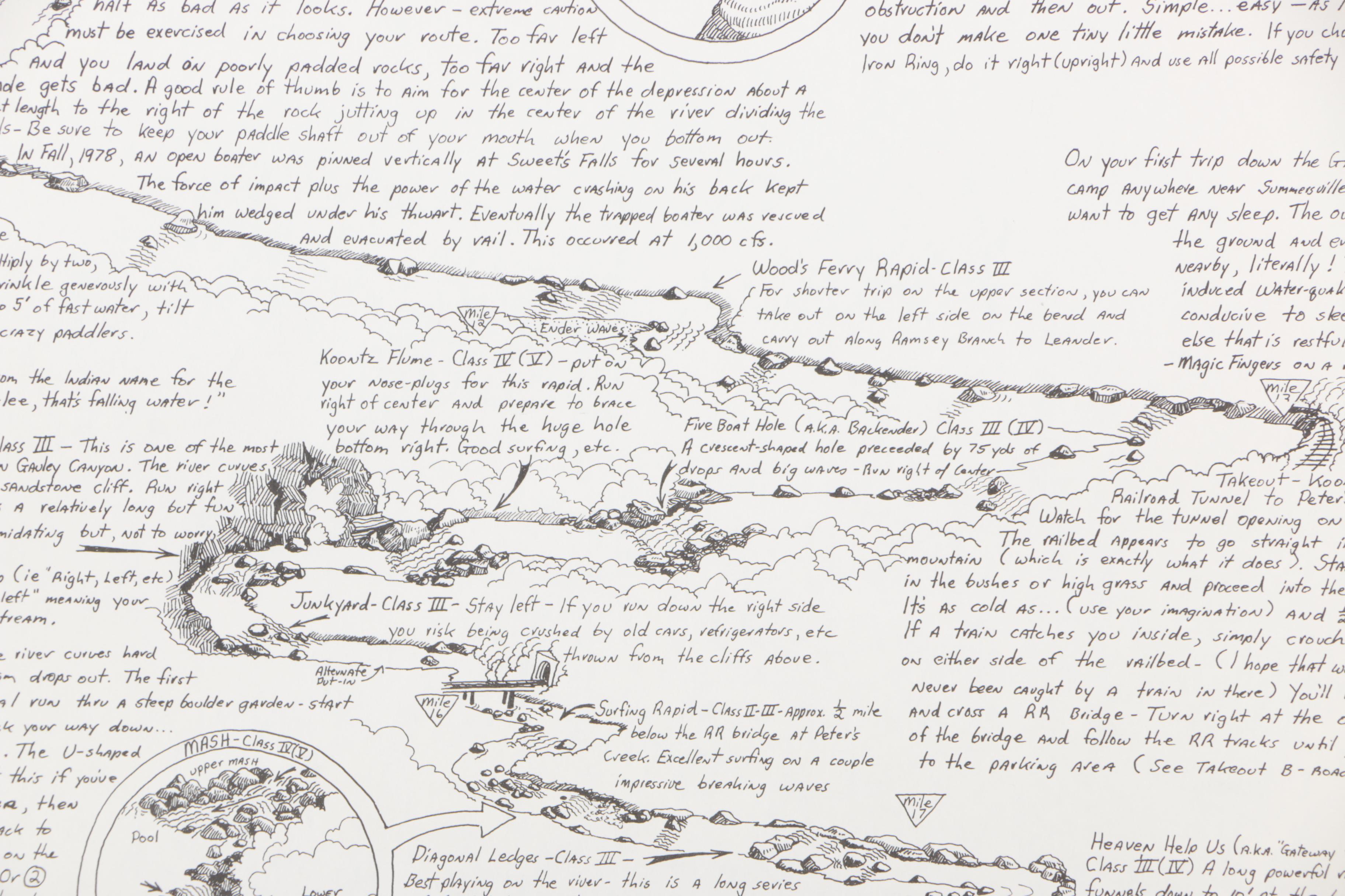 Lithograph on Paper After William Nealy's "The Gauley"