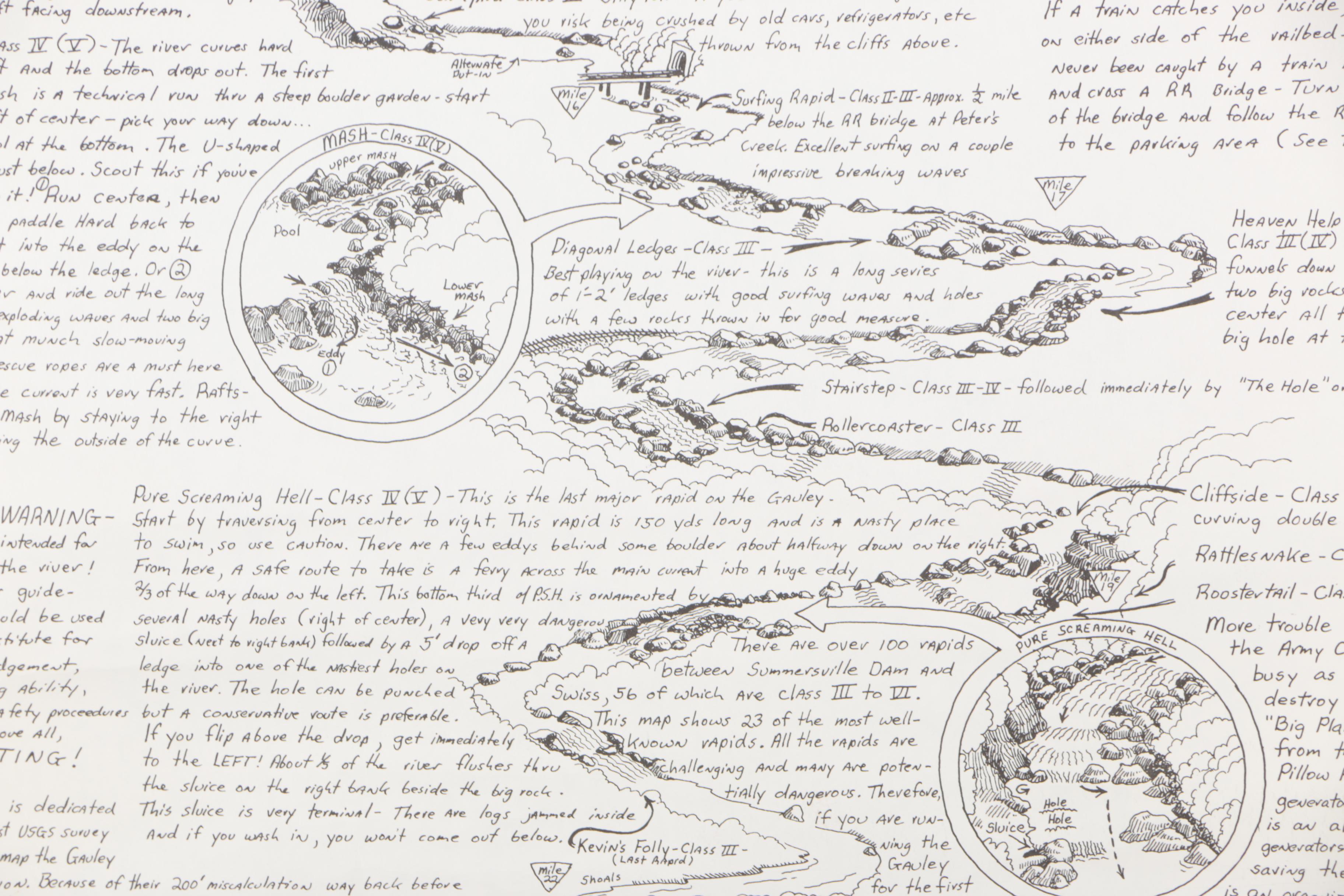 Lithograph on Paper After William Nealy's "The Gauley"