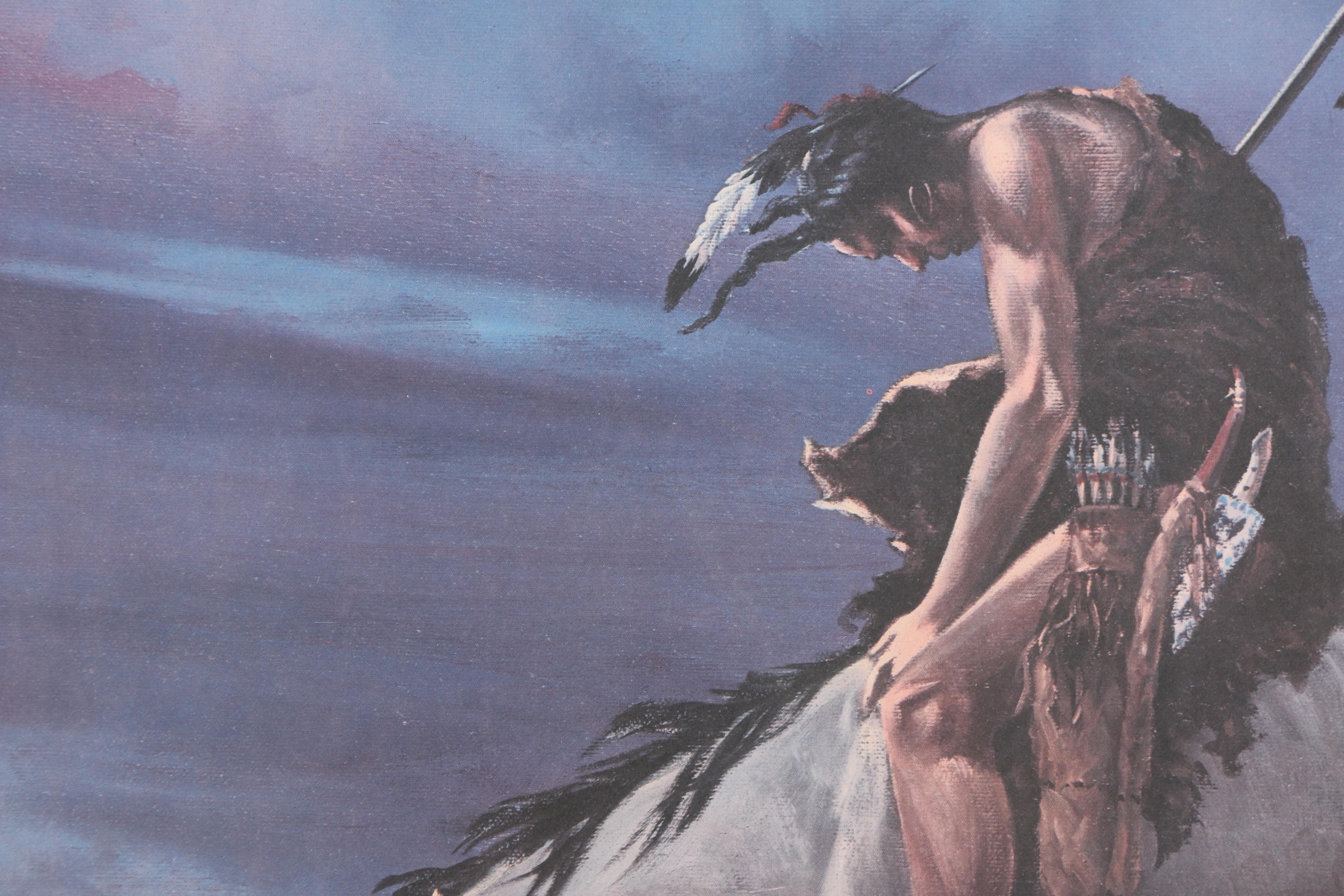 Offset Lithograph after Michael J. Meketi "End of the Trail"