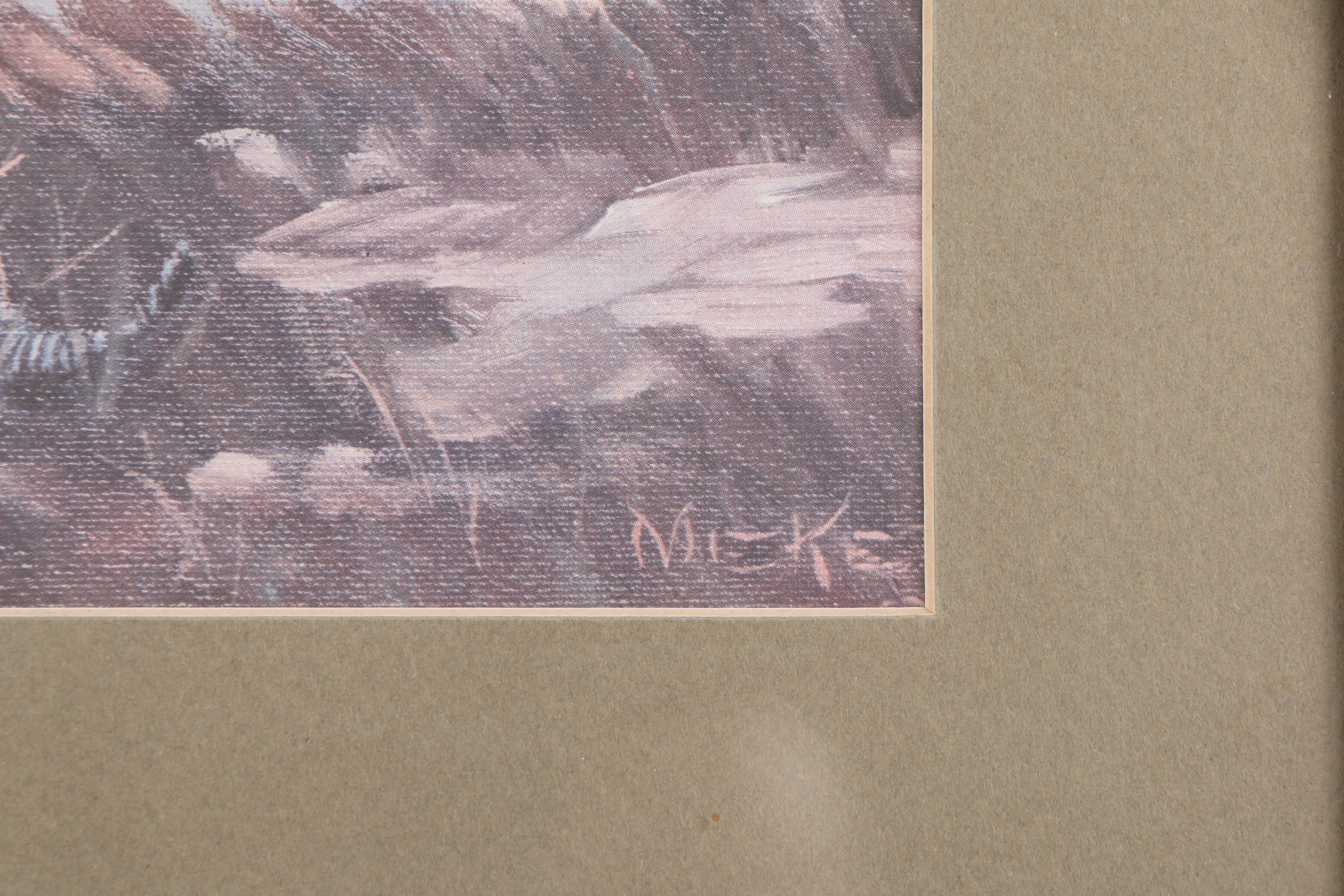 Offset Lithograph after Michael J. Meketi "End of the Trail"