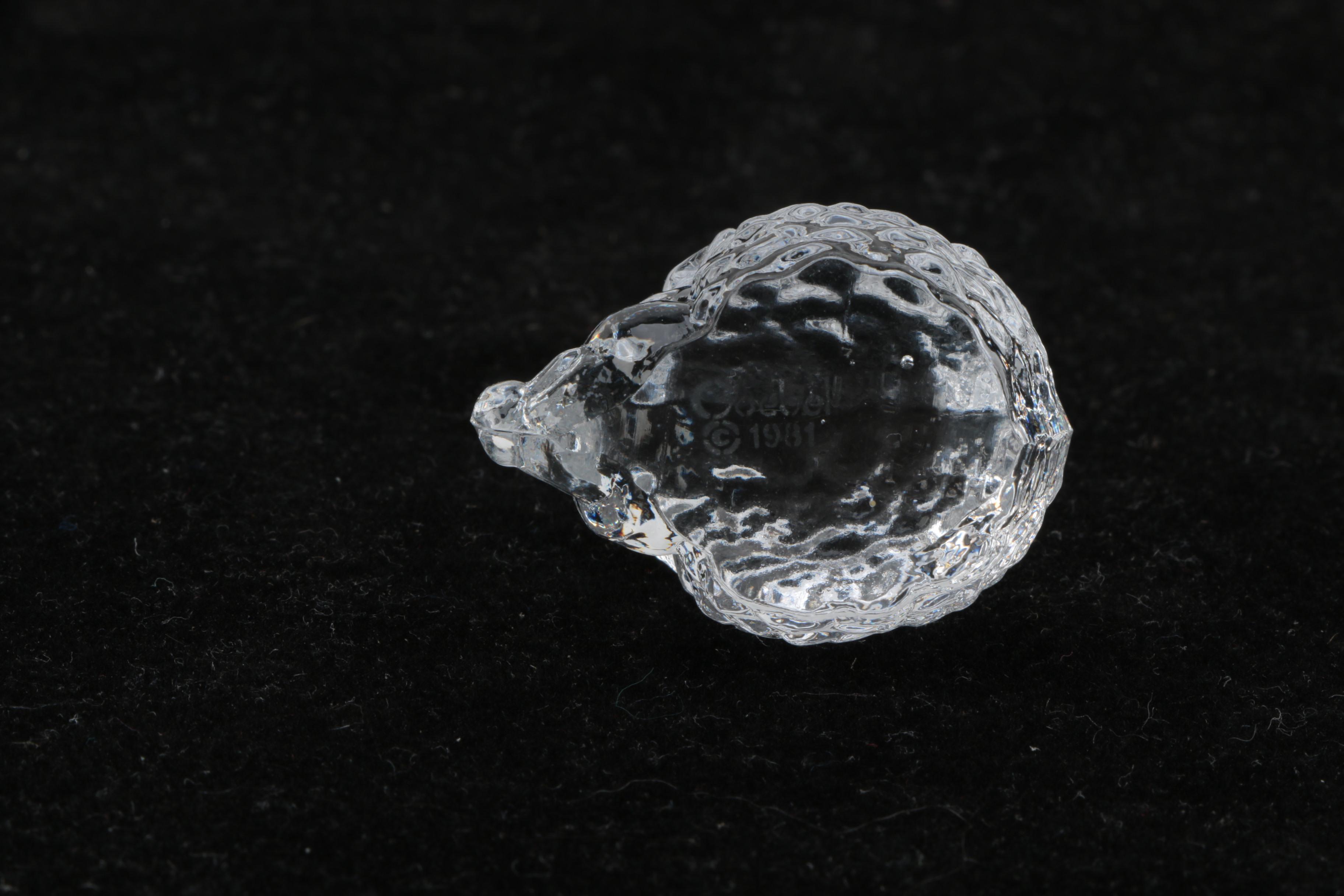 Vintage Goebel Crystal Hedgehog Paperweight