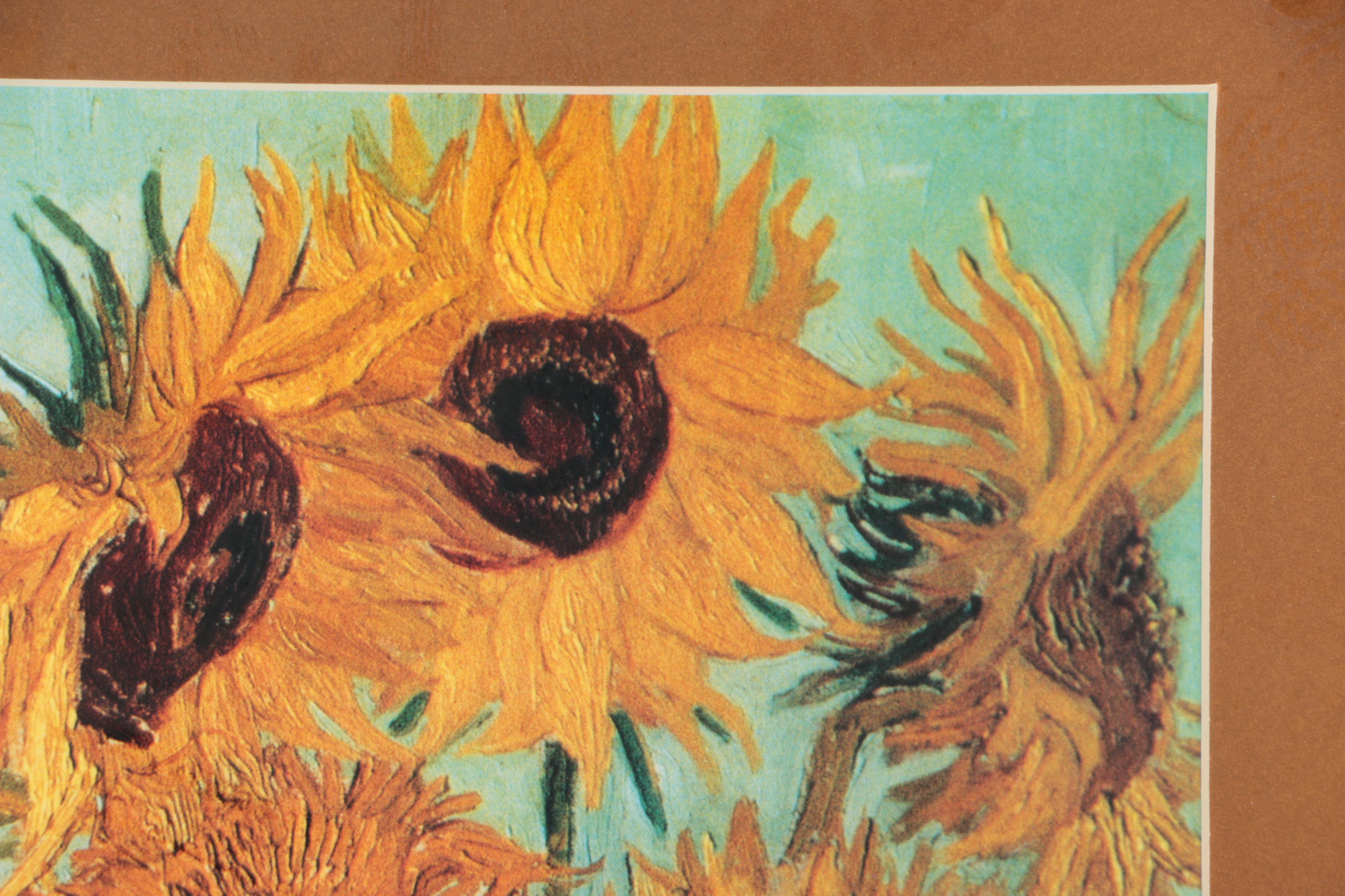 Offset Lithograph on Paper After Vincent Van Gogh "Vase with Twelve Sunflowers"