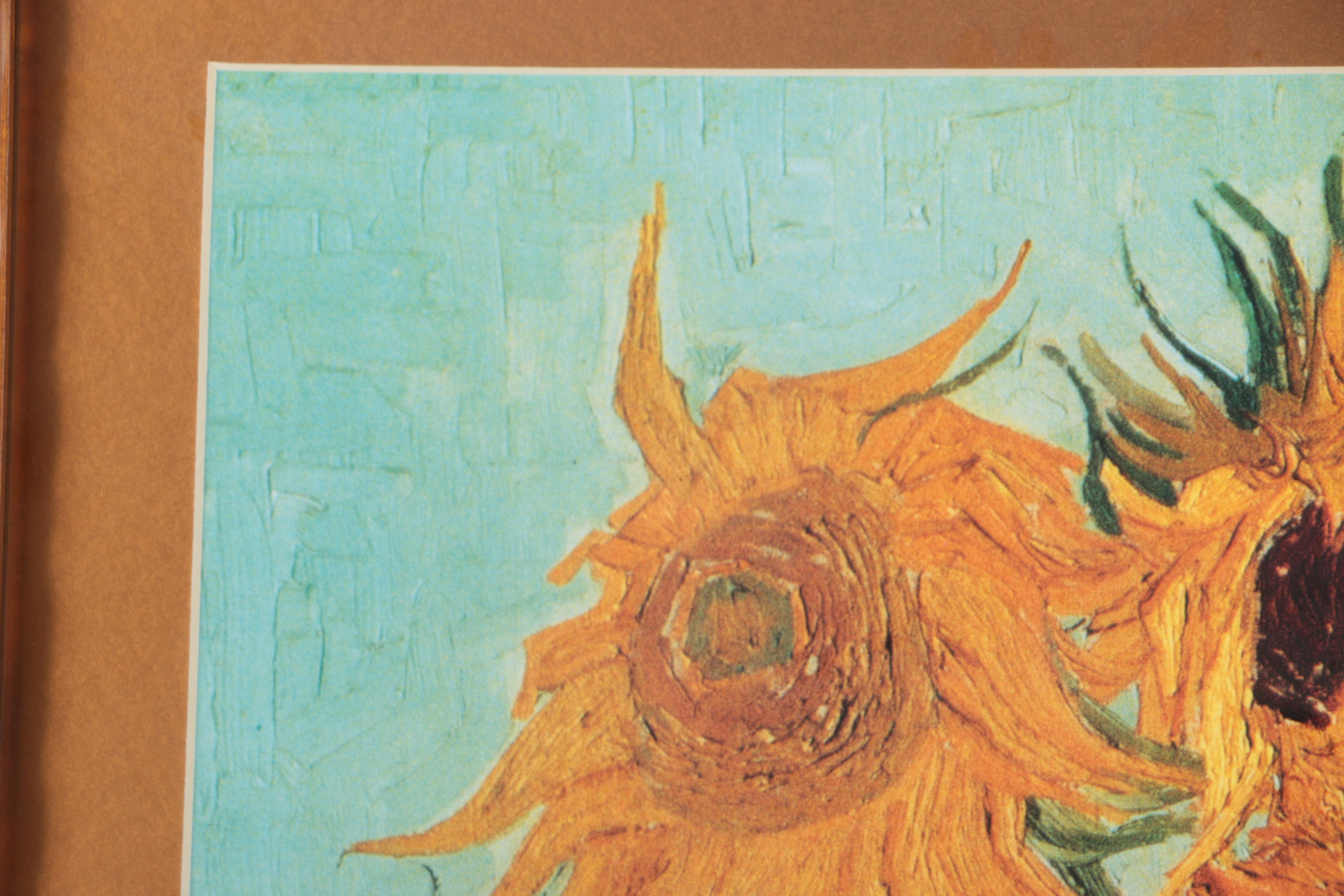 Offset Lithograph on Paper After Vincent Van Gogh "Vase with Twelve Sunflowers"