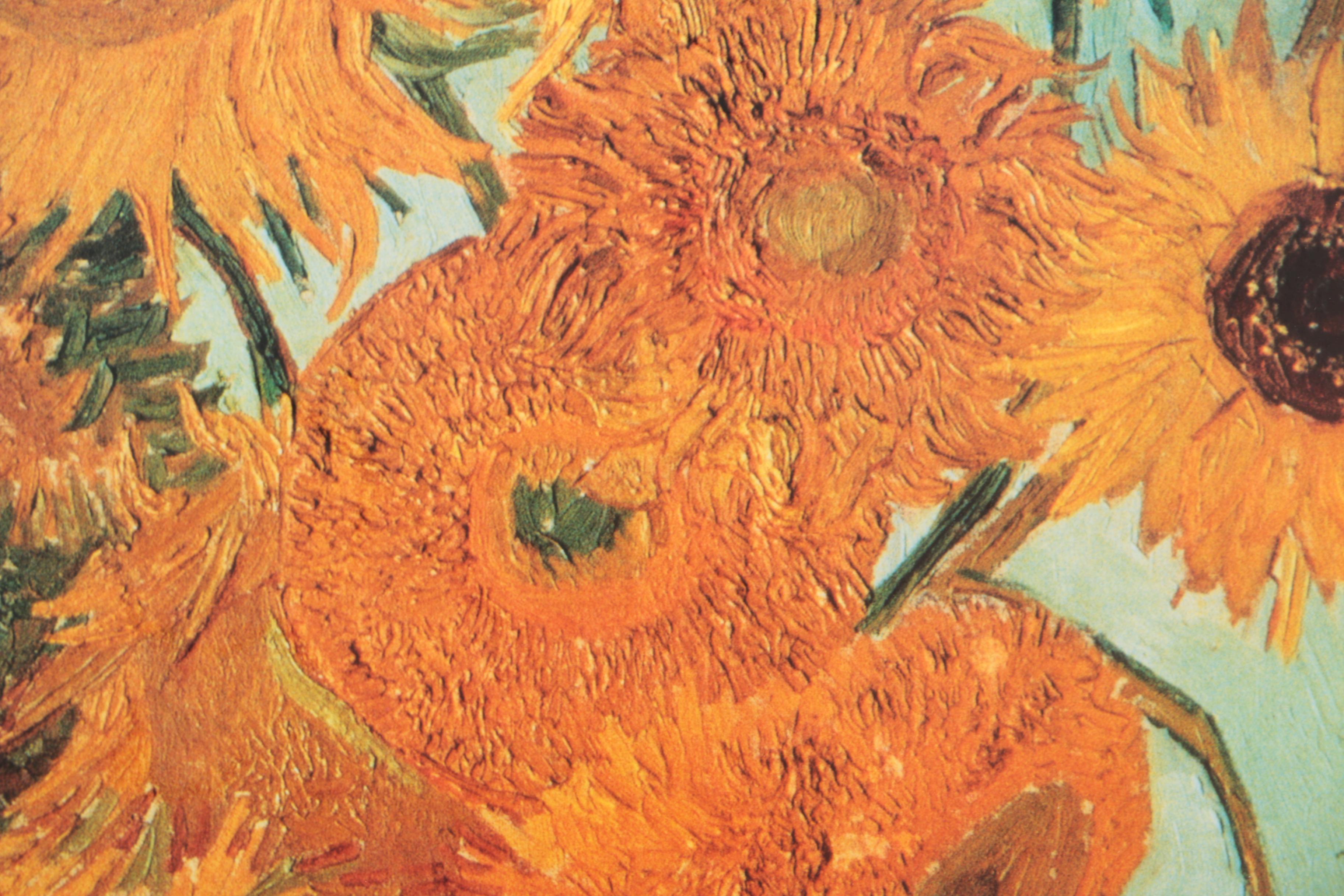 Offset Lithograph on Paper After Vincent Van Gogh "Vase with Twelve Sunflowers"