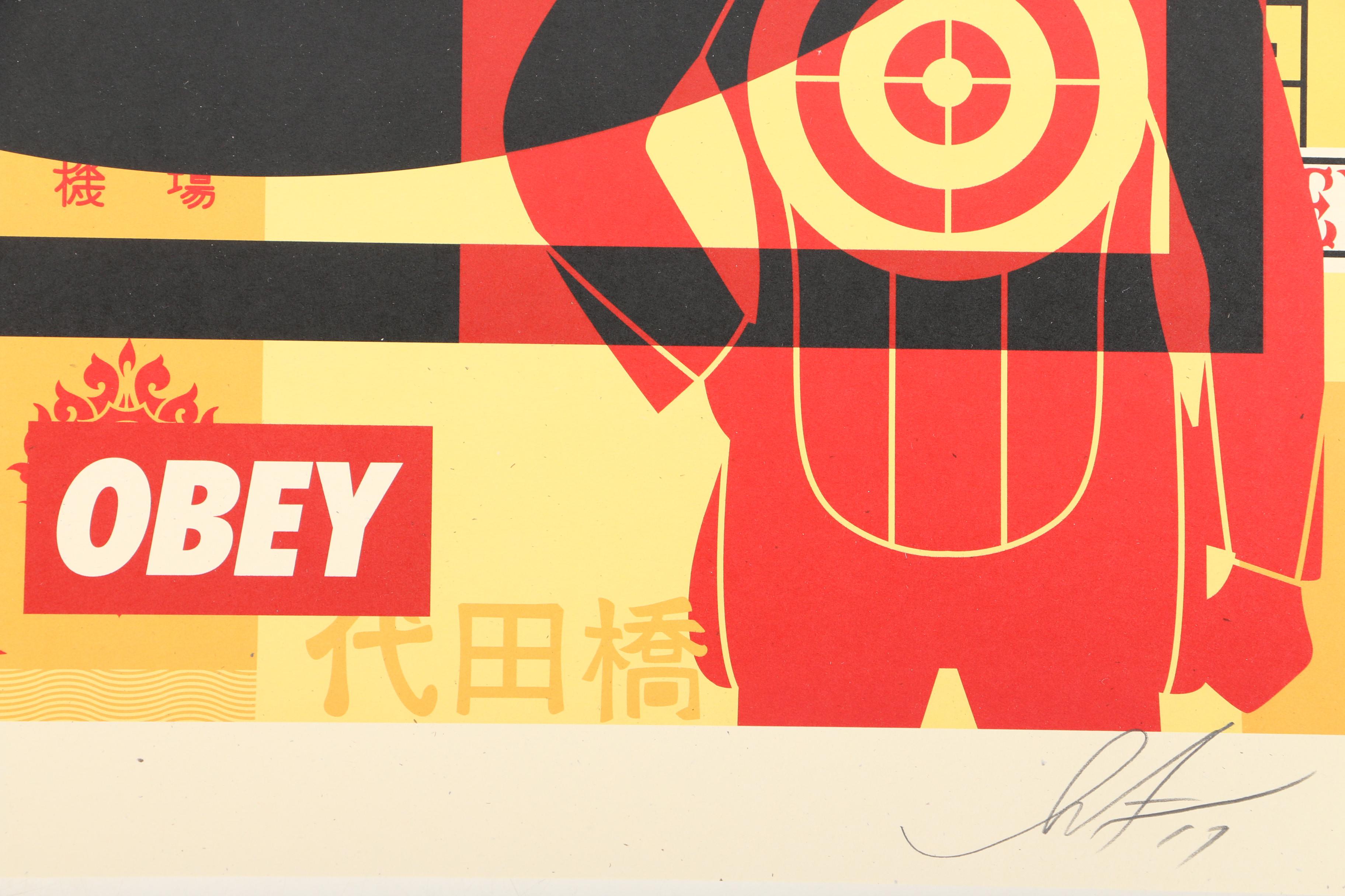 Shepard Fairey Offset Print on Paper "Obey 3-Face Collage"