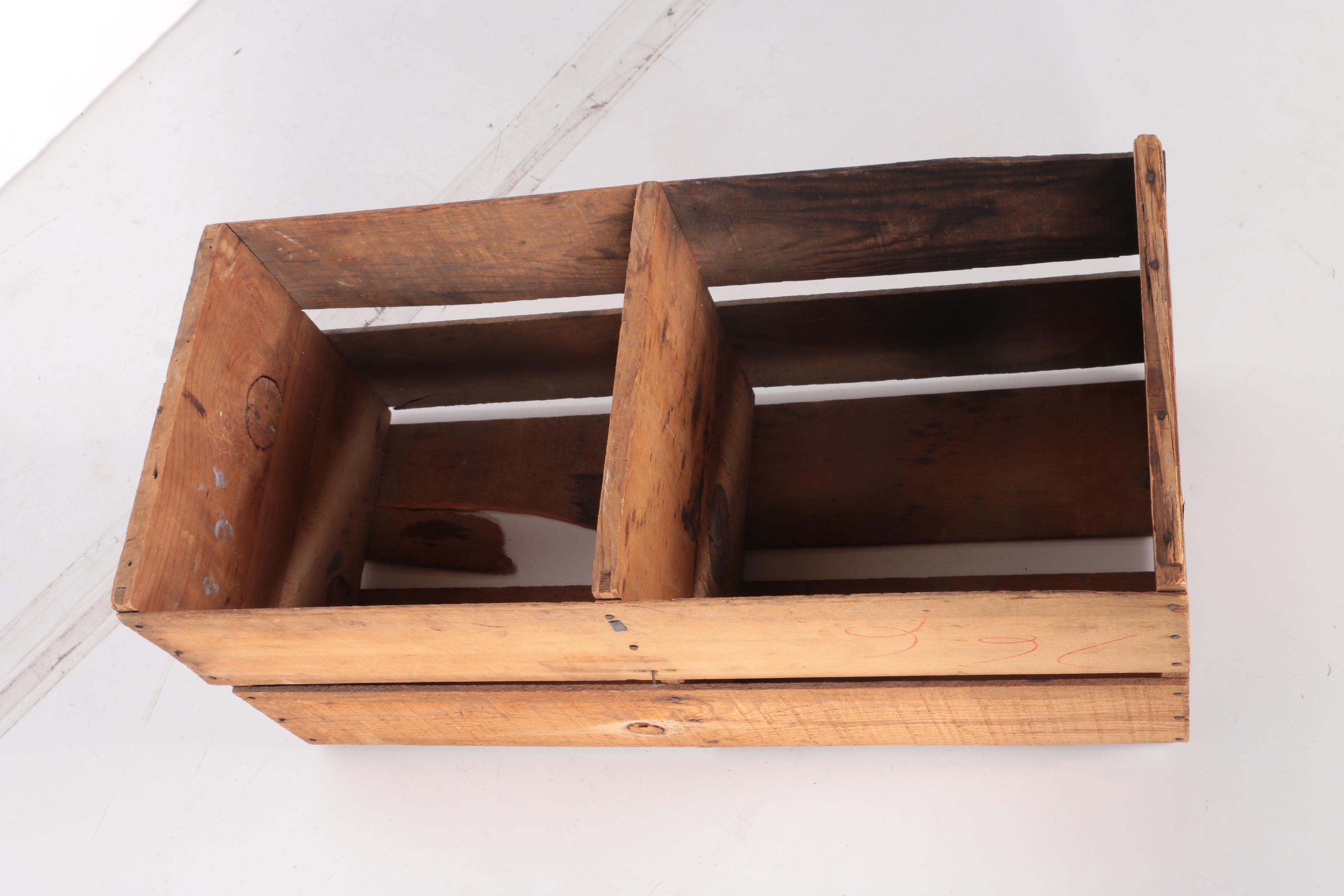 Vintage Wooden Triad Orange Crate