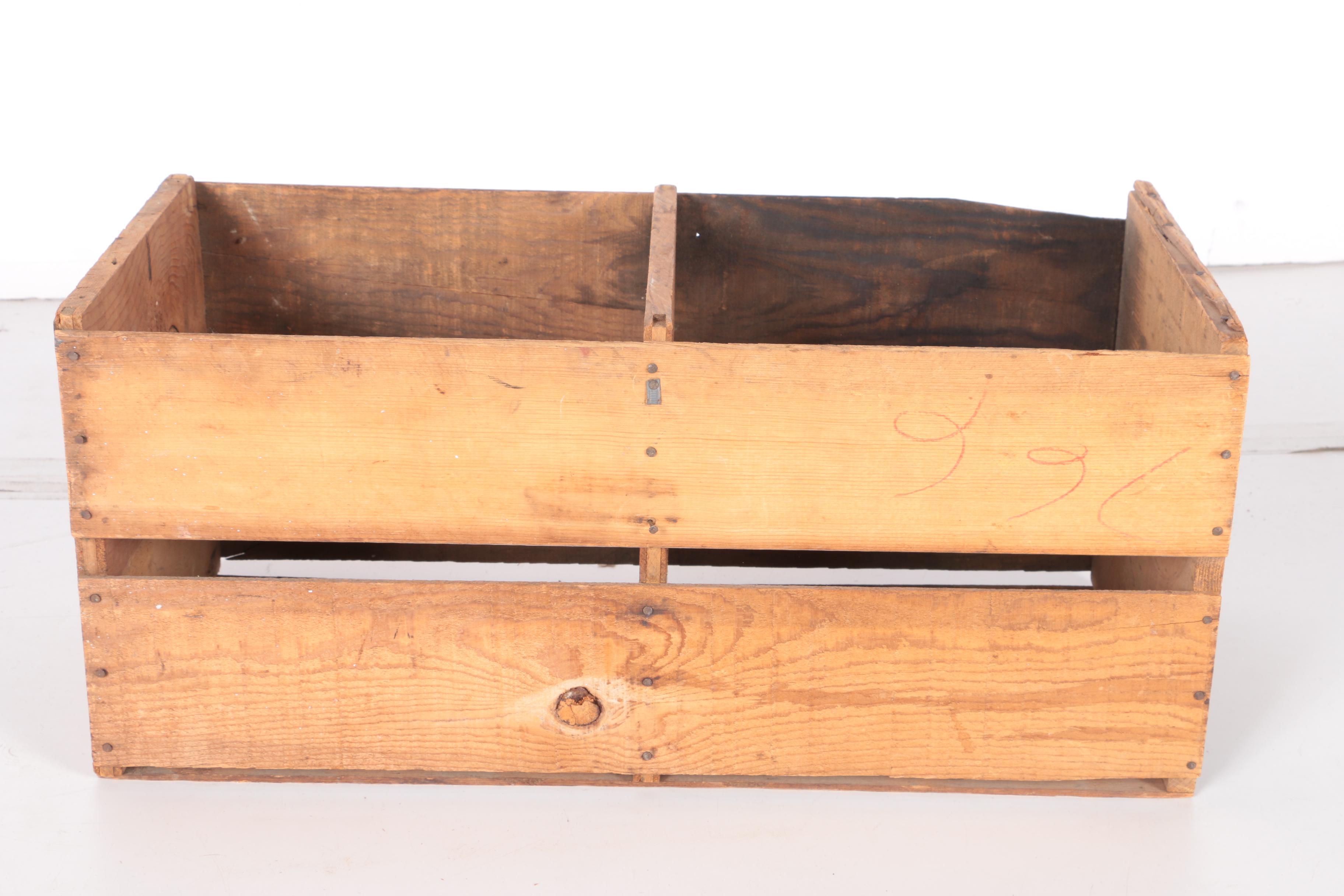 Vintage Wooden Triad Orange Crate