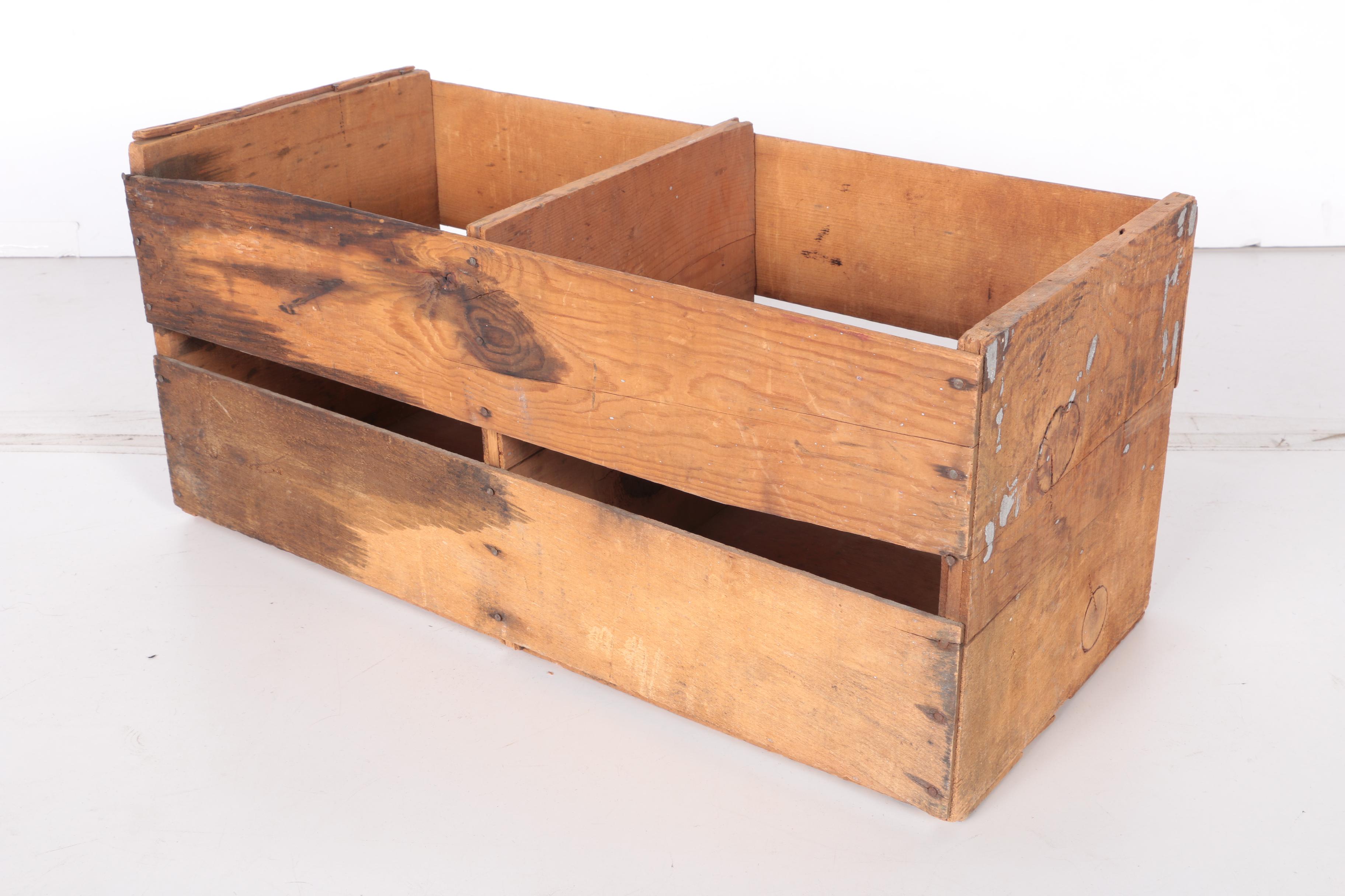 Vintage Wooden Triad Orange Crate