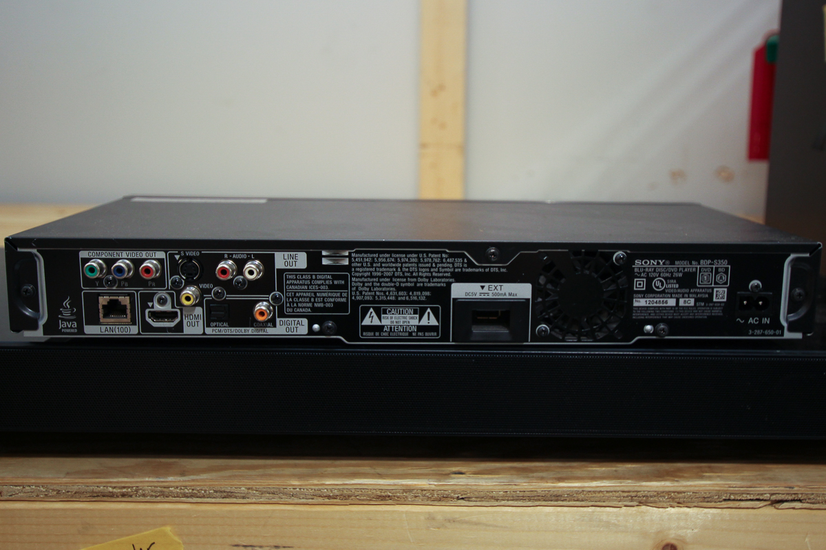 Sony Blu-Ray Player and Home Theatre Speaker