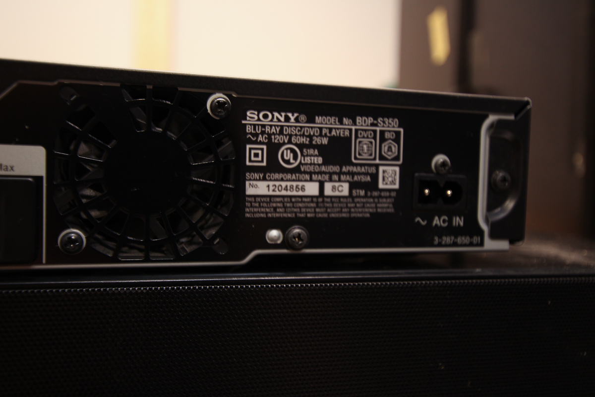 Sony Blu-Ray Player and Home Theatre Speaker