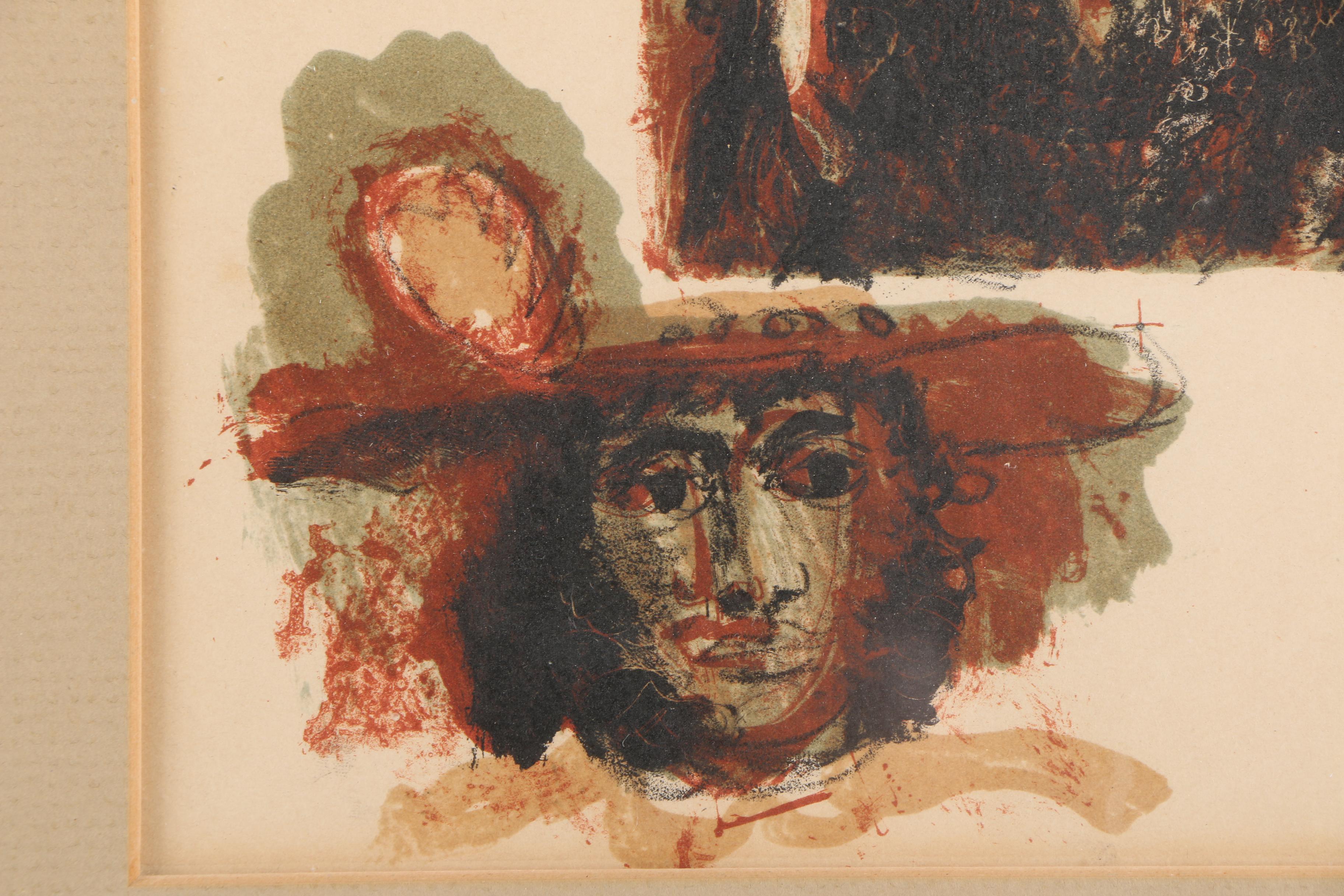 Lithograph on Paper of a Bullfight Attributed to Antonio Clave