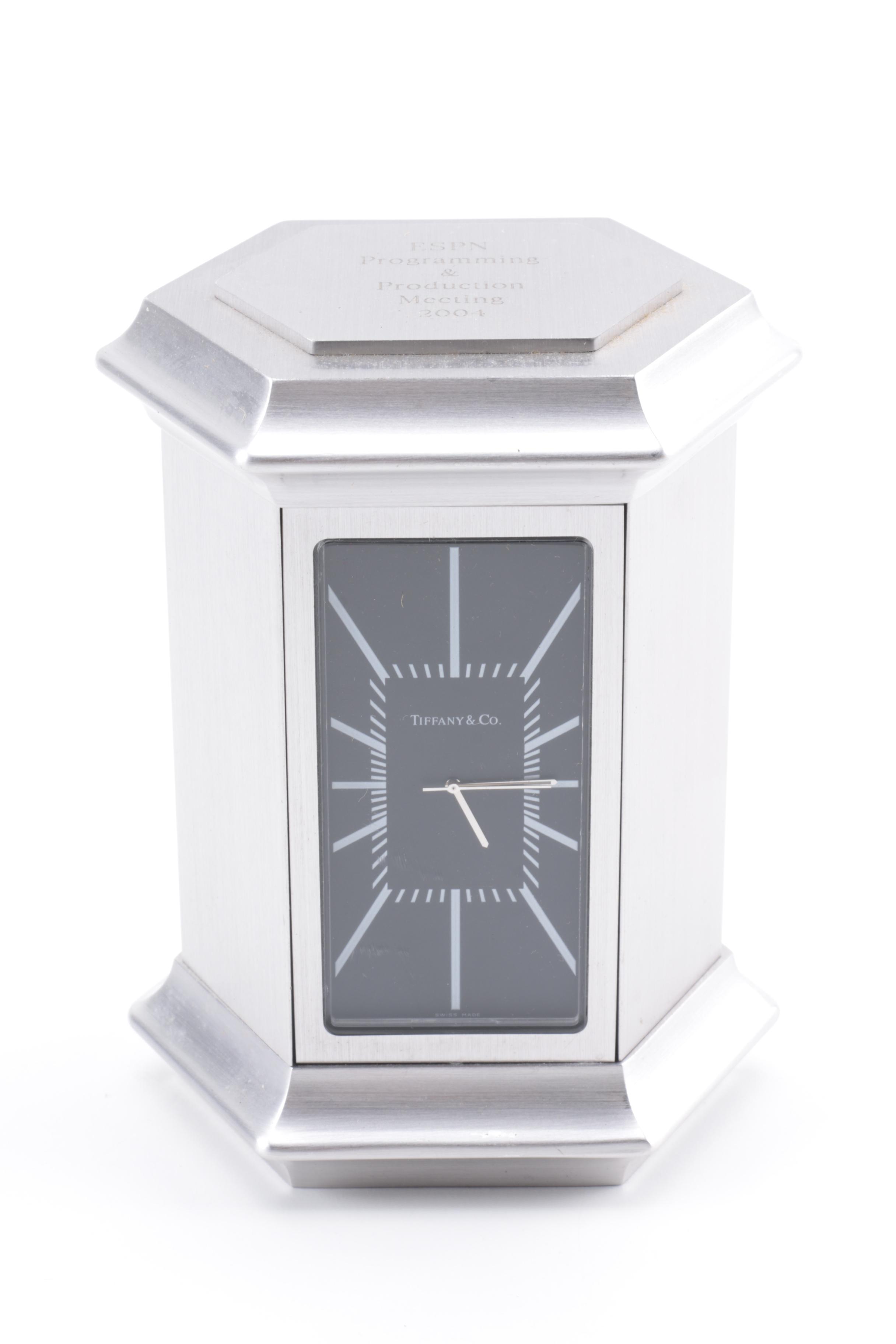 Tiffany & Co. Desk Clock and "Watches: The Ultimate Guide" by Fabienne Reybaud