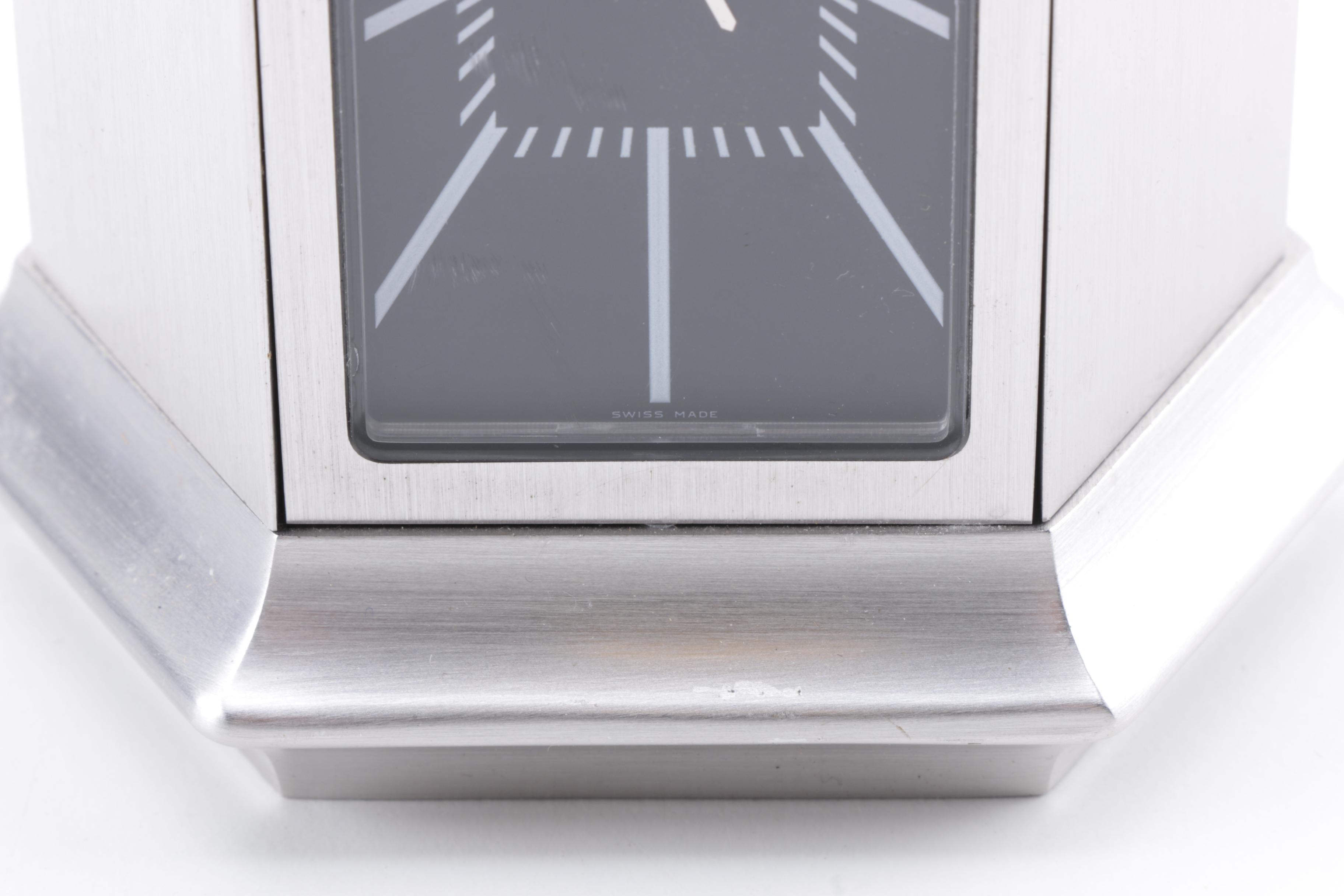 Tiffany & Co. Desk Clock and "Watches: The Ultimate Guide" by Fabienne Reybaud