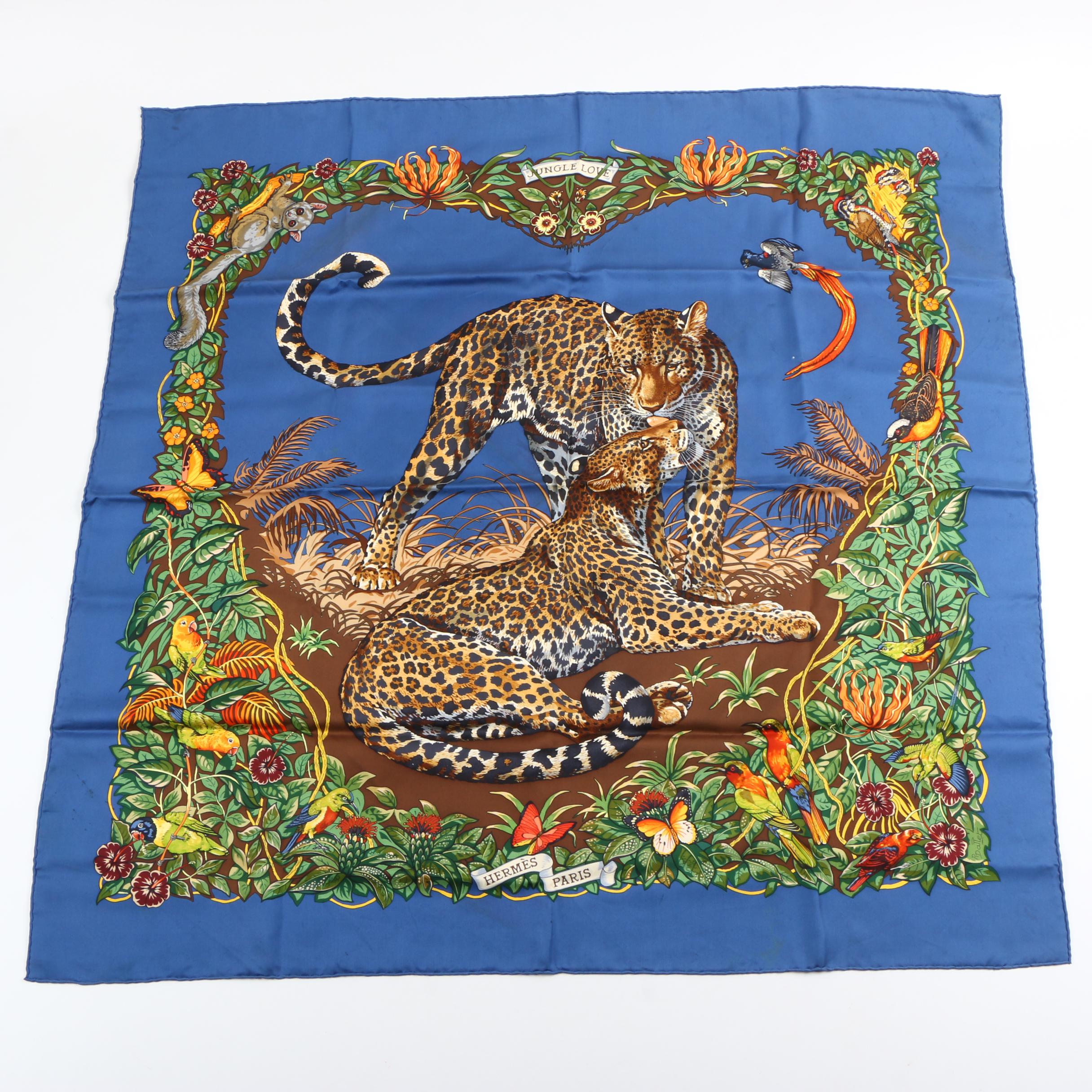 Hermès "Jungle Love" Silk Scarf