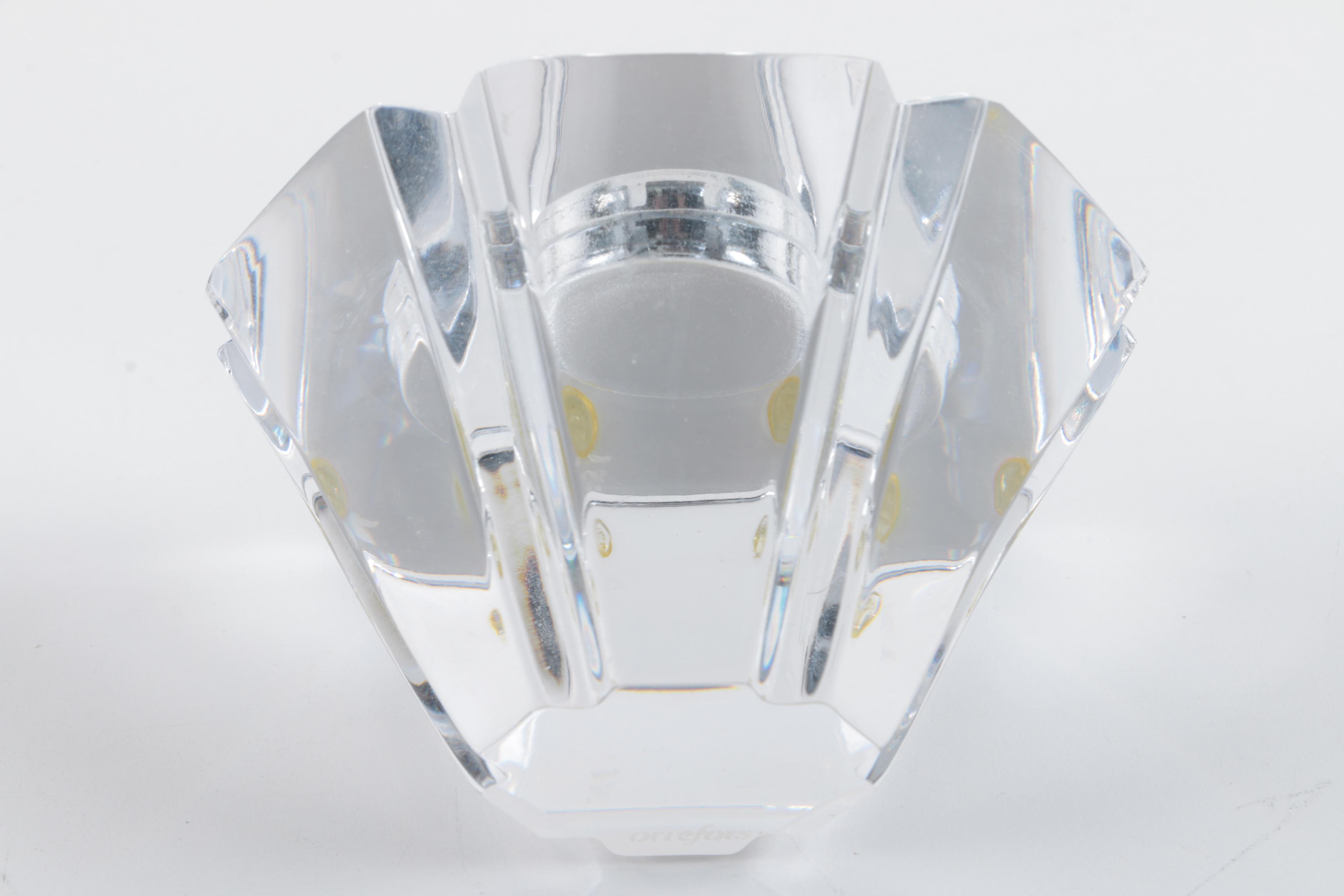 Shelf Clocks Featuring Orrefors