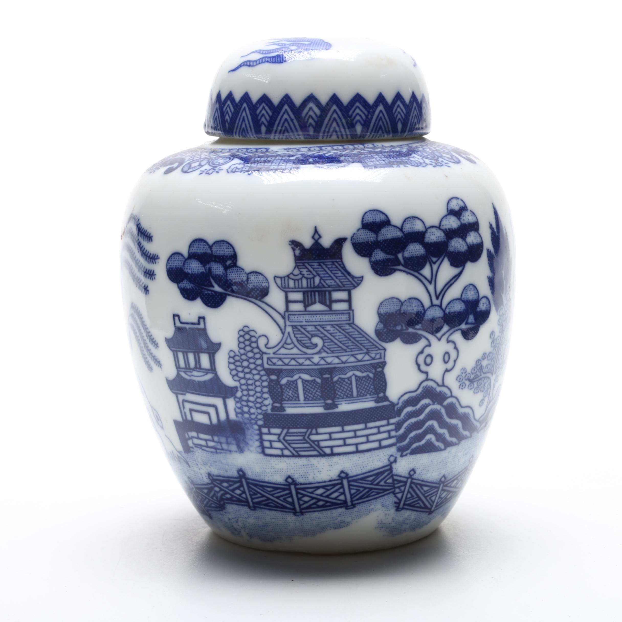 Chinese Blue Willow Ginger Jars