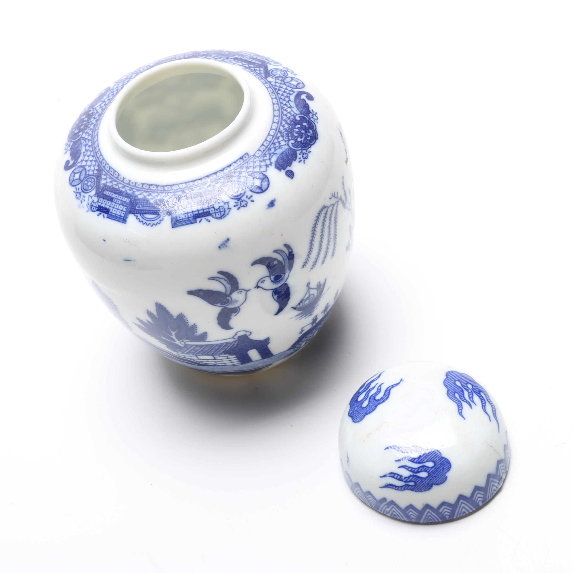 Chinese Blue Willow Ginger Jars
