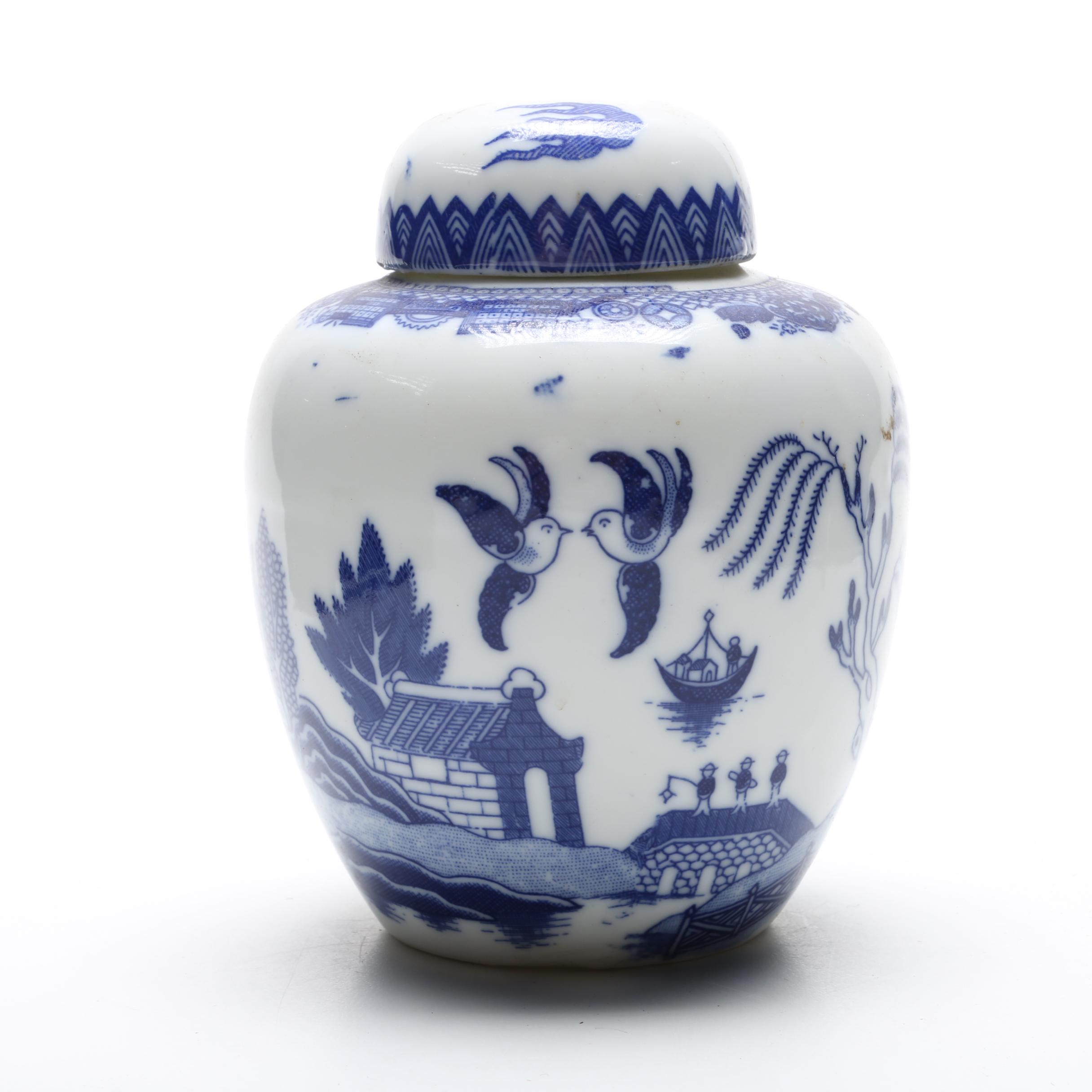 Chinese Blue Willow Ginger Jars