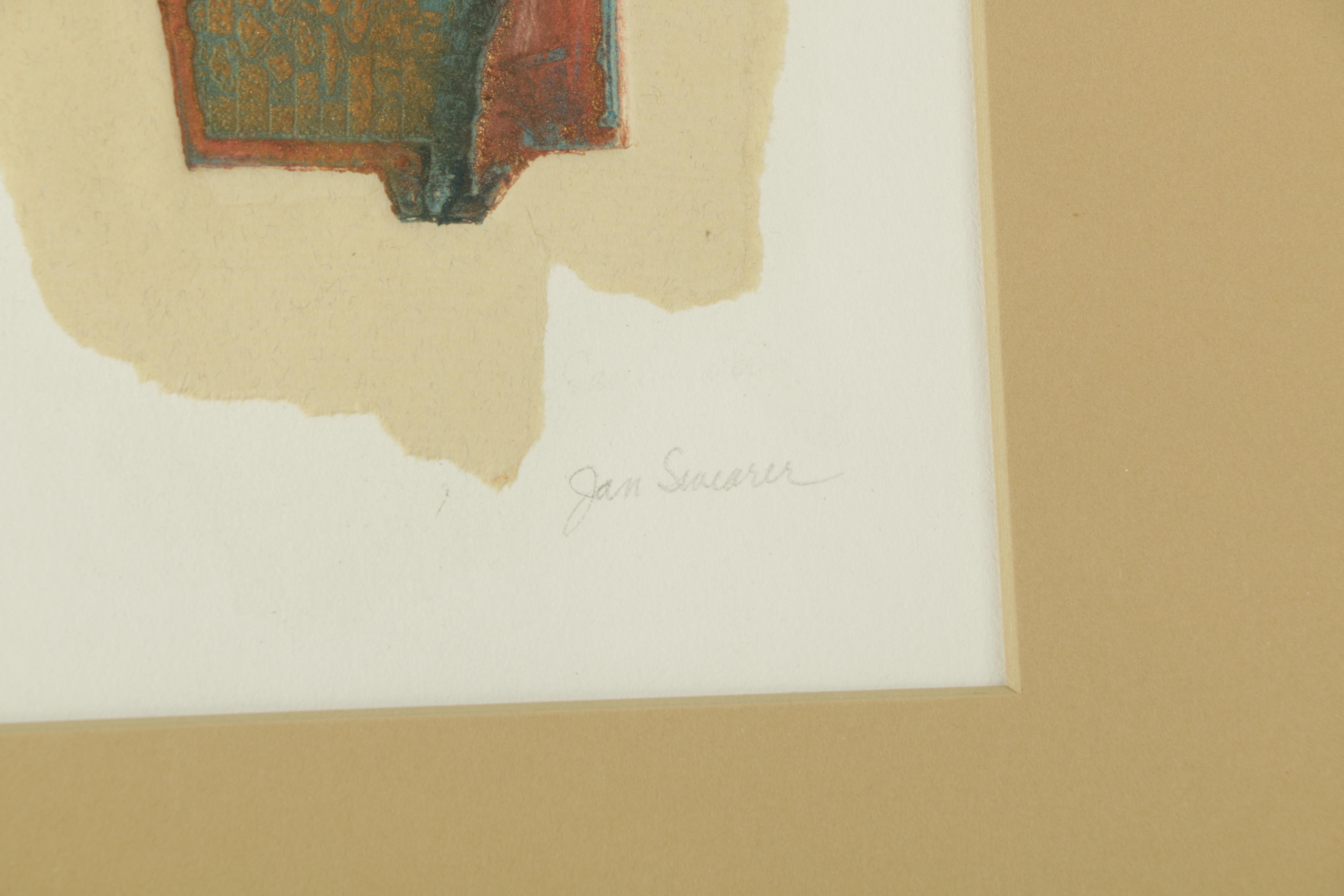 Abstract Color Etching on Paper