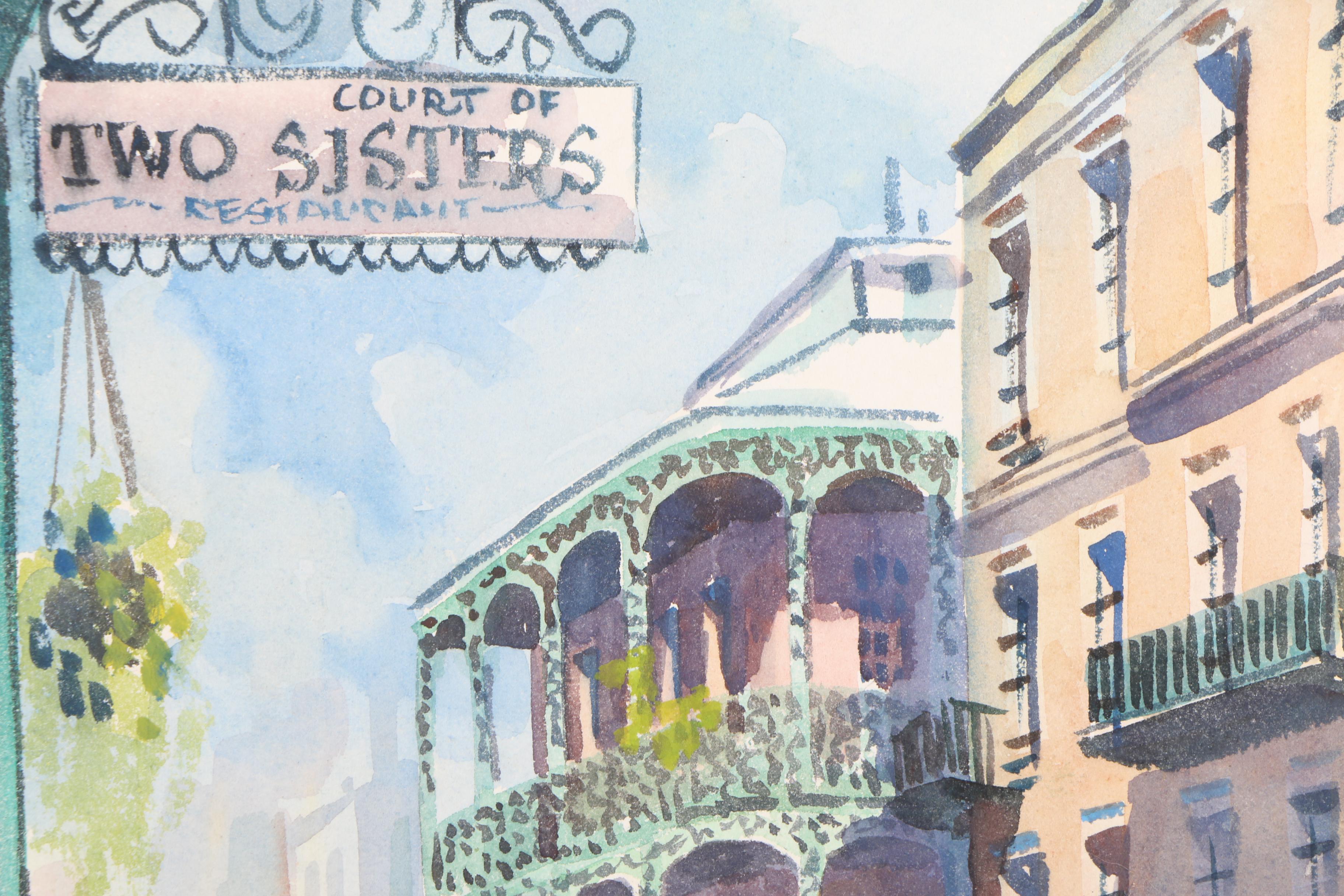 John McCann Watercolor Painting on Paper of New Orleans