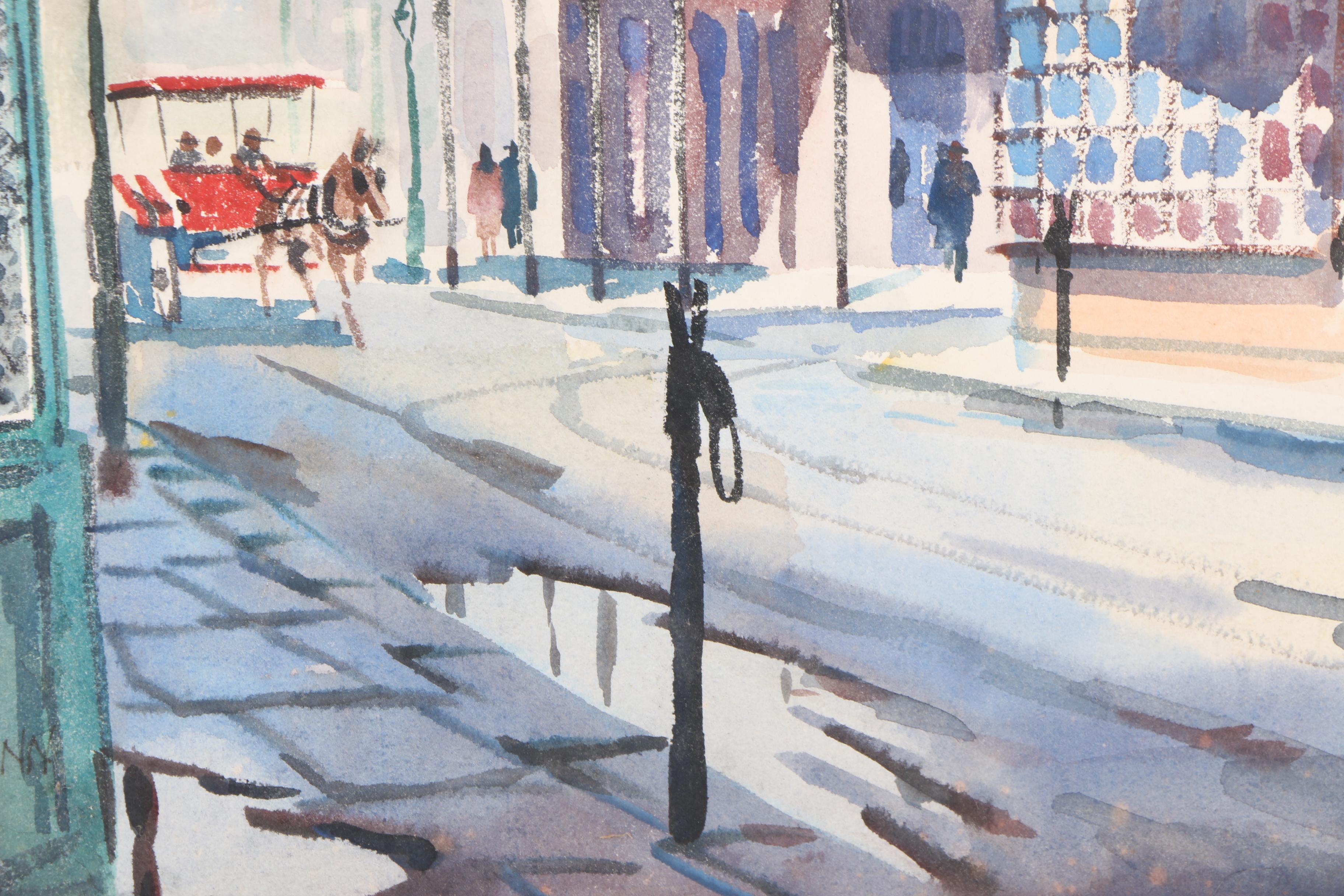 John McCann Watercolor Painting on Paper of New Orleans