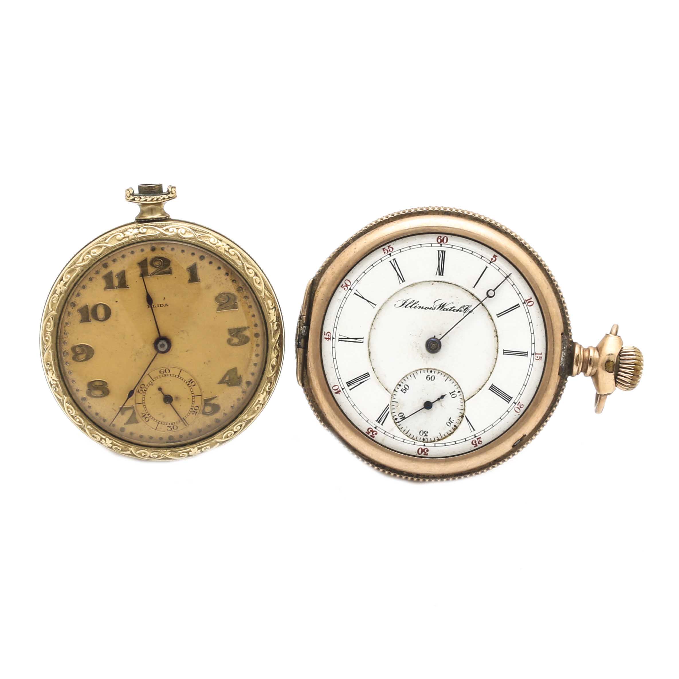 Elida and Illinois Watch Co. Pocket Watches