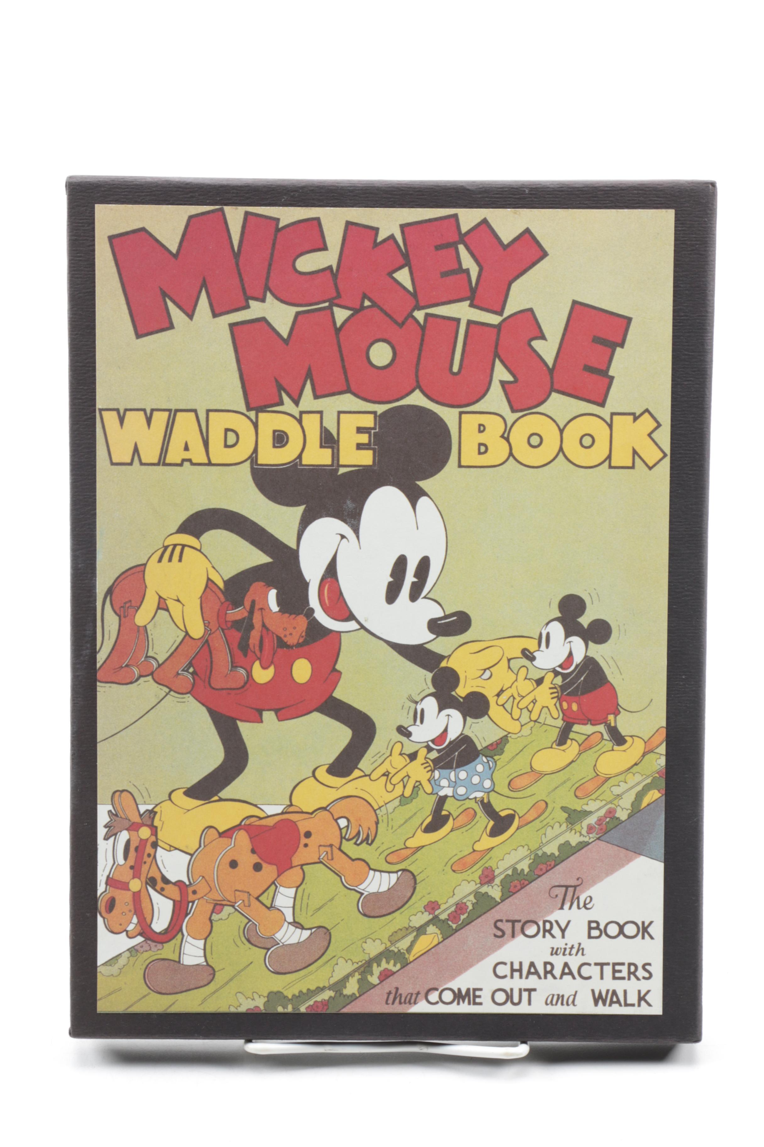 1992 First Printing "Mickey Mouse Waddle Book"