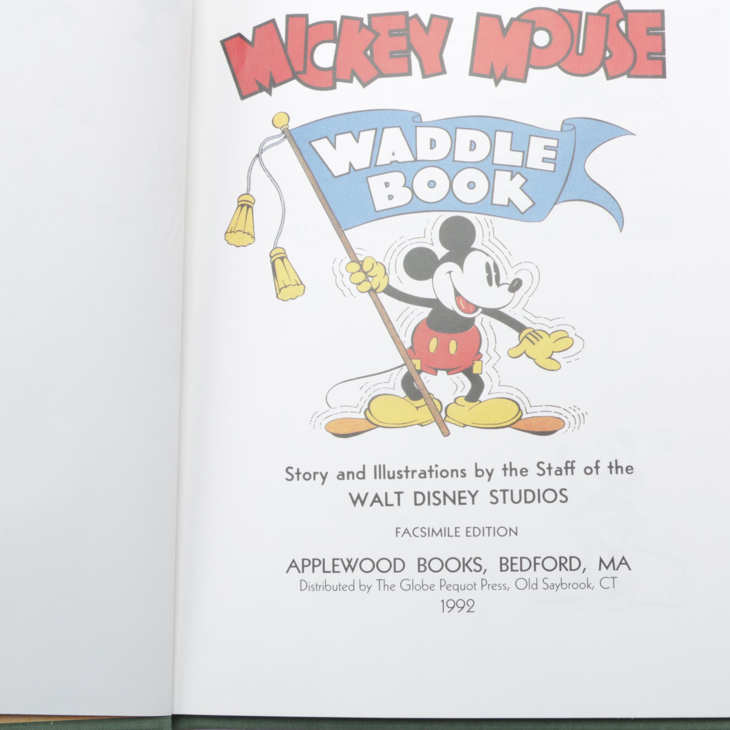 1992 First Printing "Mickey Mouse Waddle Book"