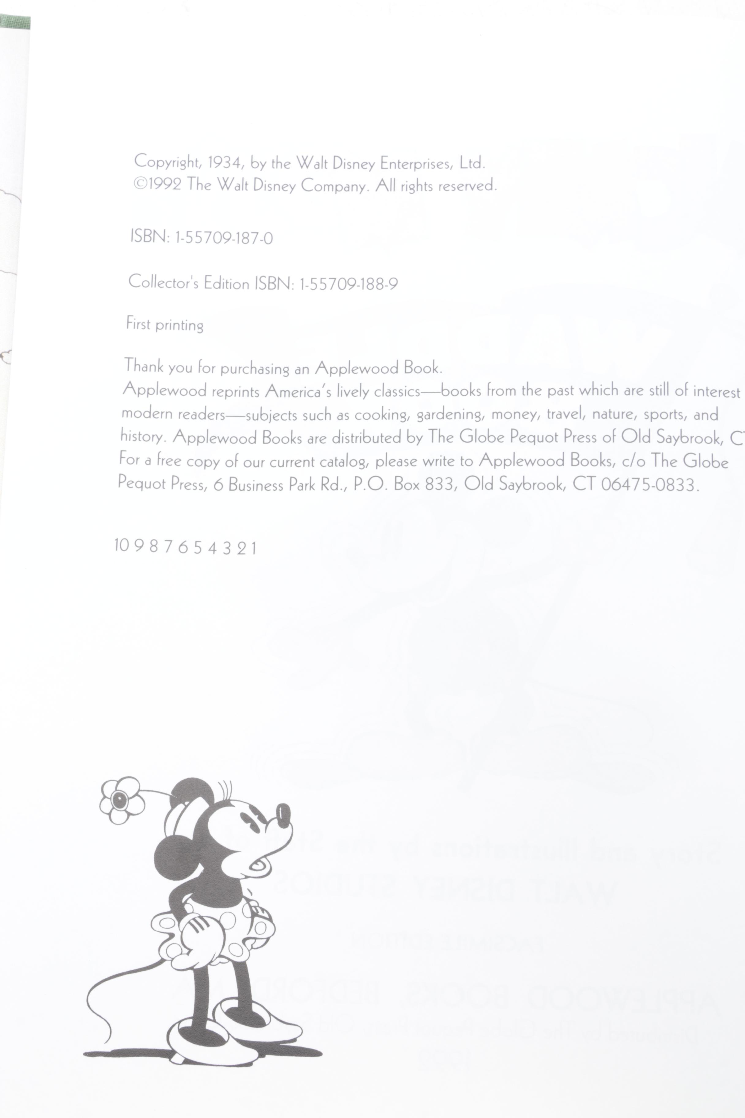 1992 First Printing "Mickey Mouse Waddle Book"