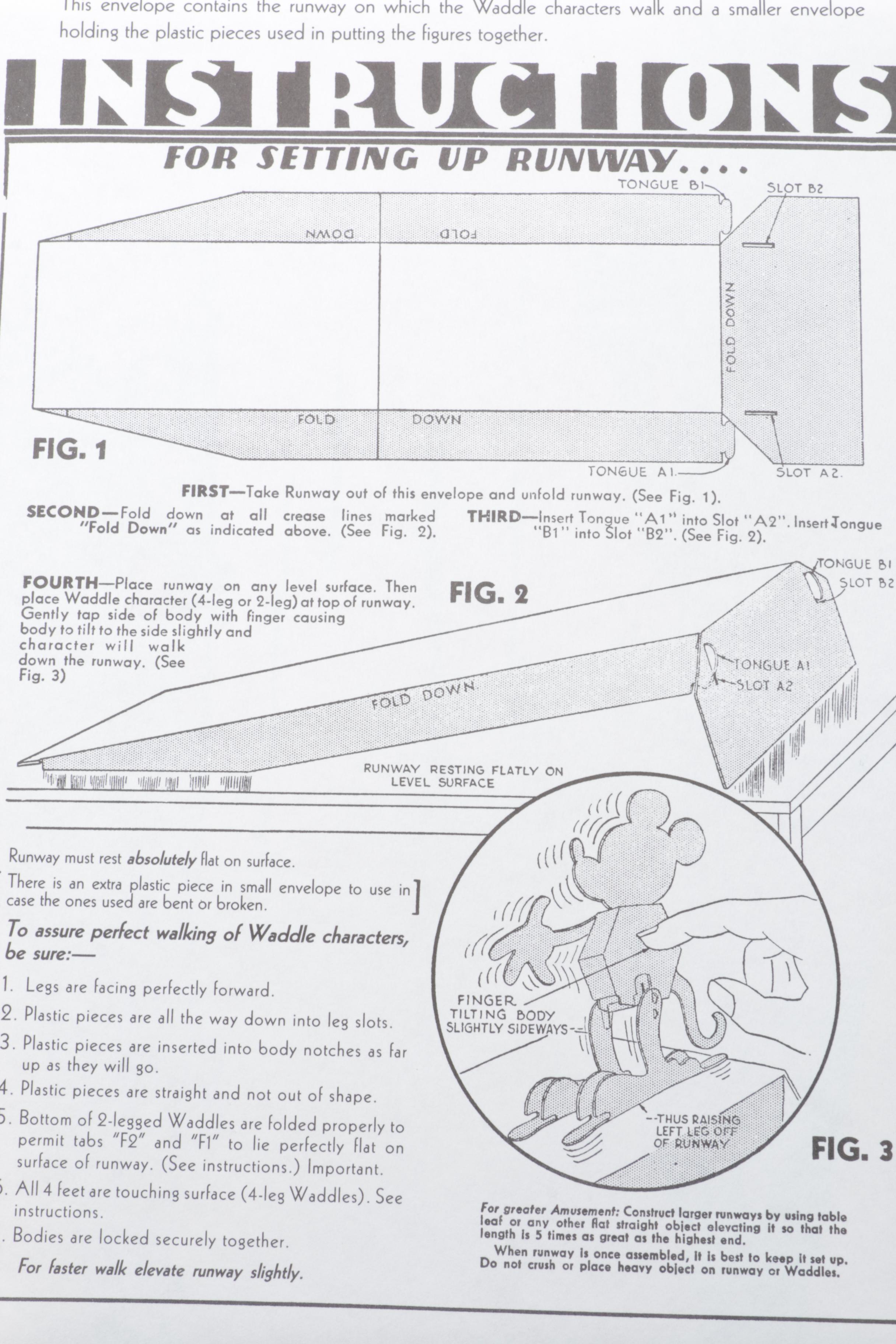 1992 First Printing "Mickey Mouse Waddle Book"