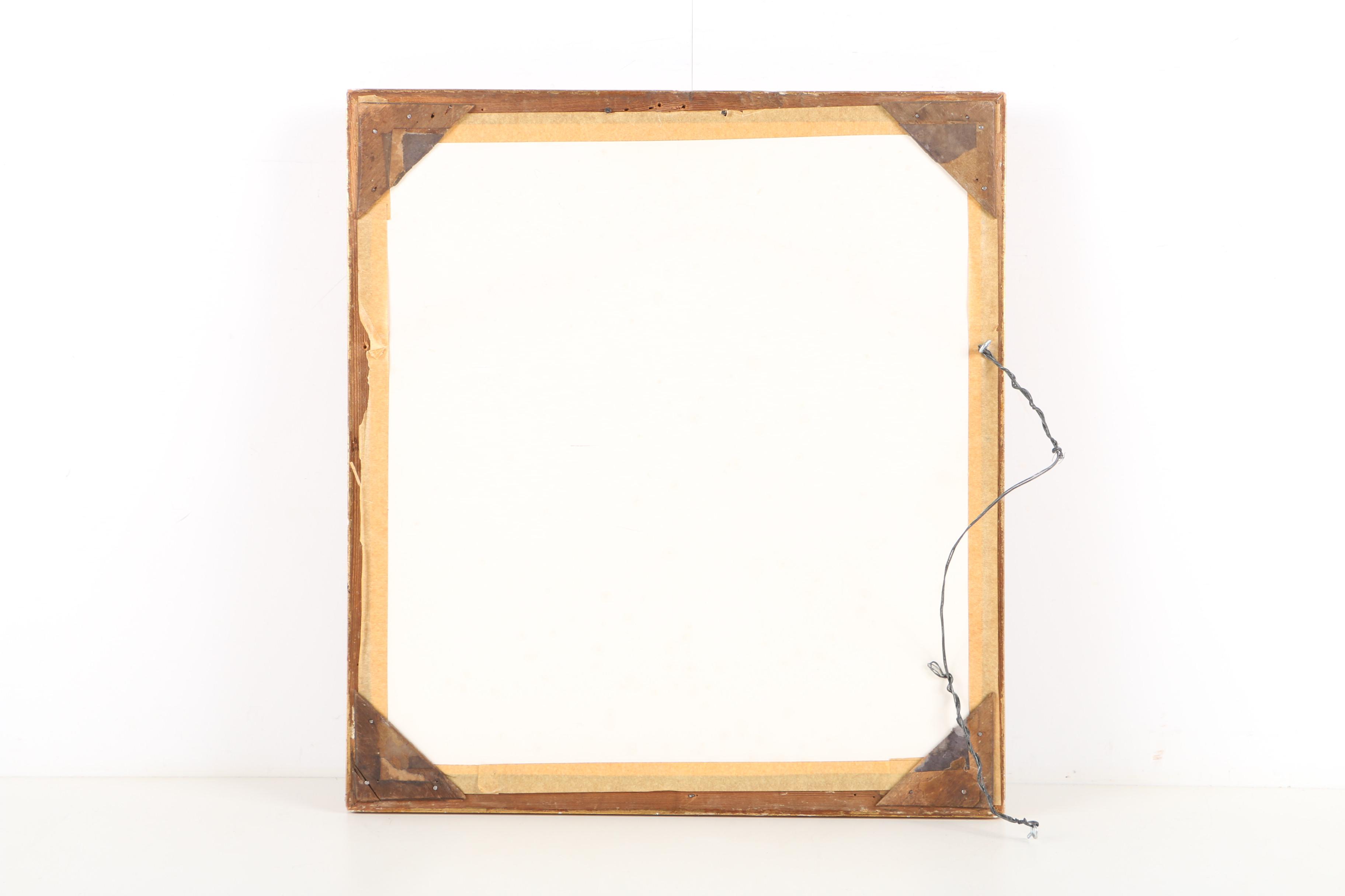 Floral Embroidery in Gesso Frame