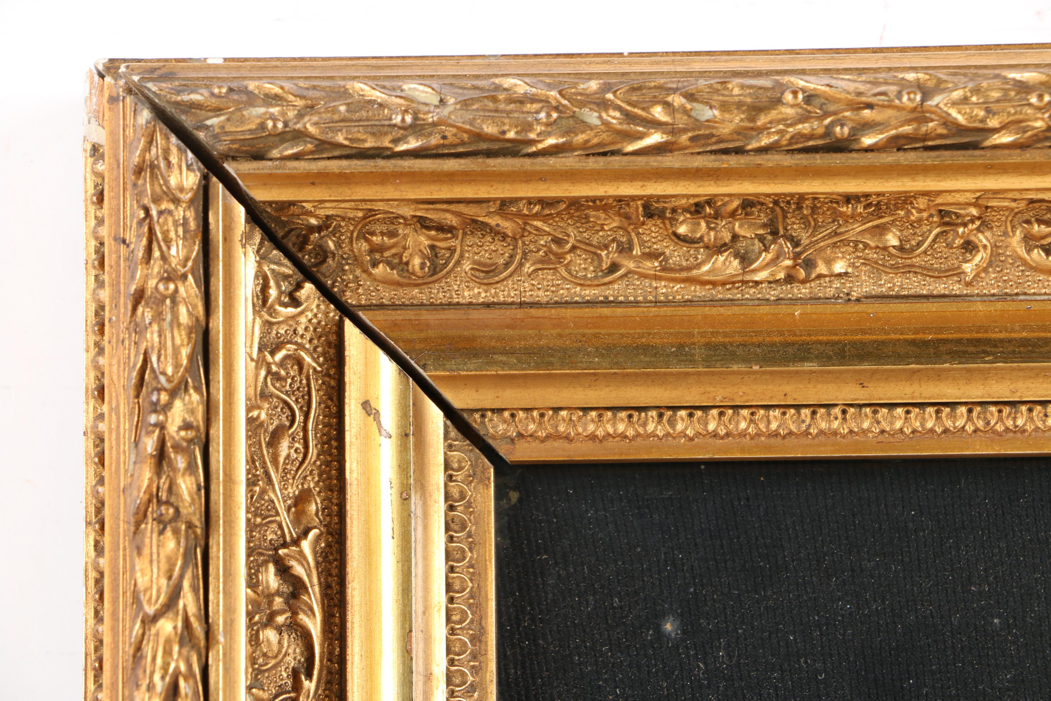 Floral Embroidery in Gesso Frame