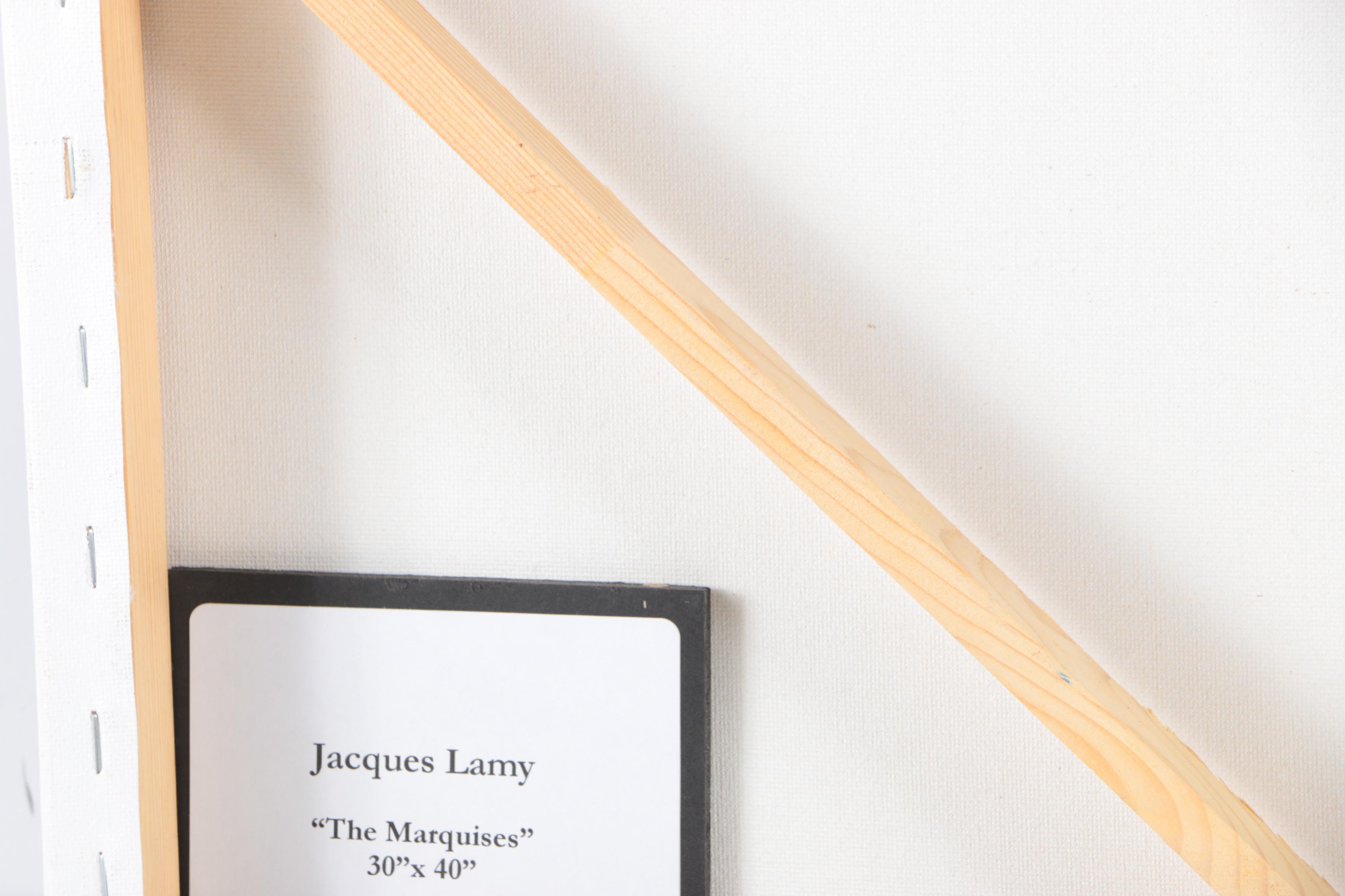 Jacques Lamy Acrylic Painting on Canvas "The Marquises"