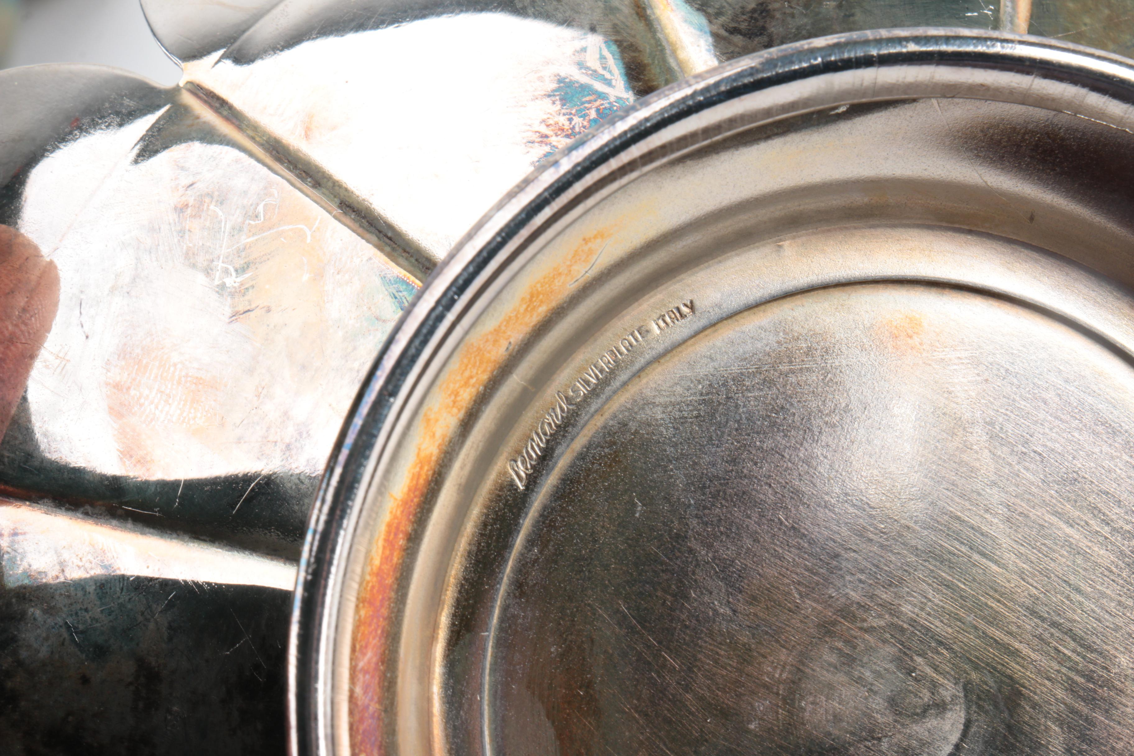 F.B. Rogers Silver Plate Shell Dish and Assorted Silver Plate Home Décor