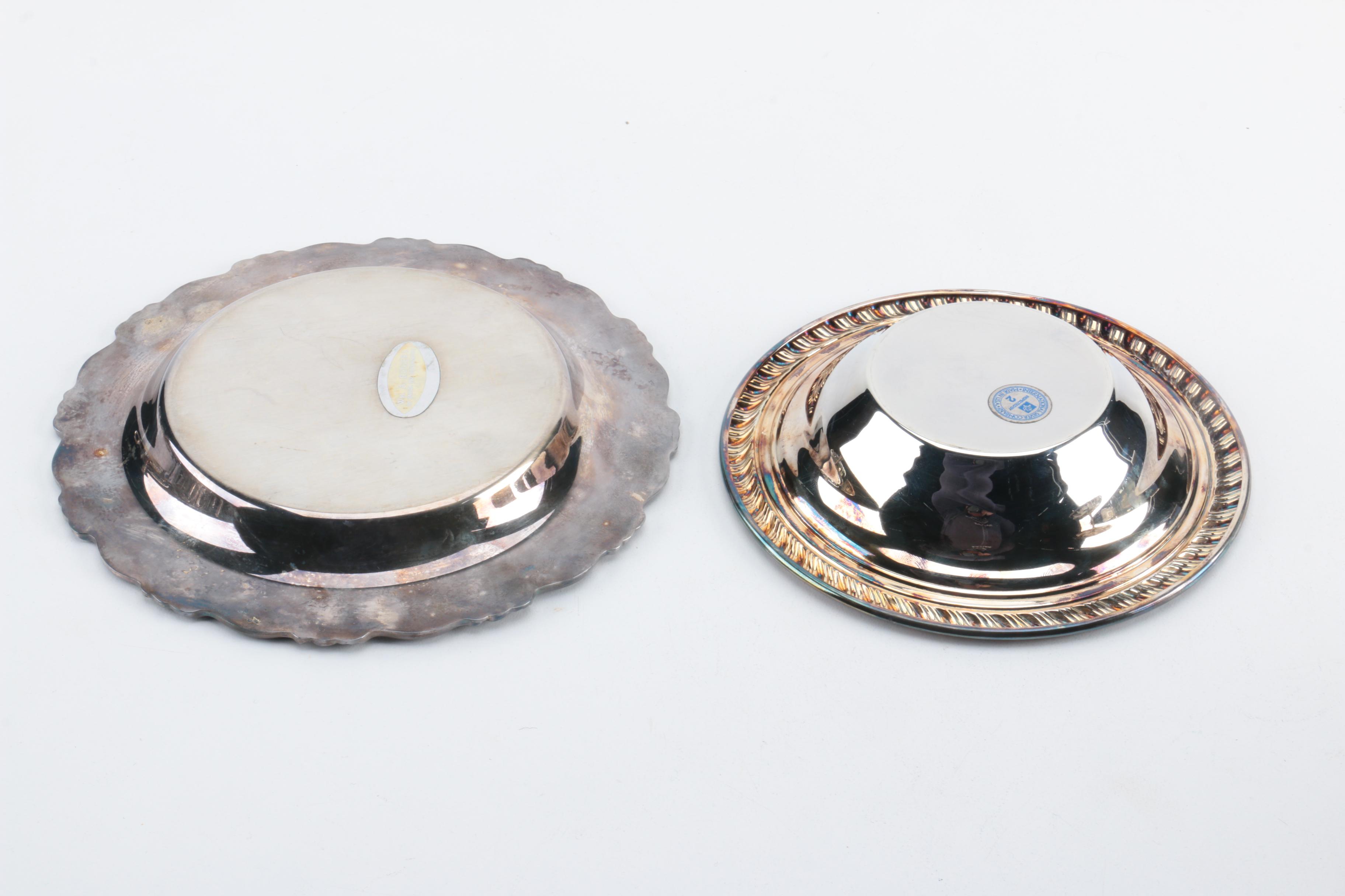 F.B. Rogers Silver Plate Shell Dish and Assorted Silver Plate Home Décor